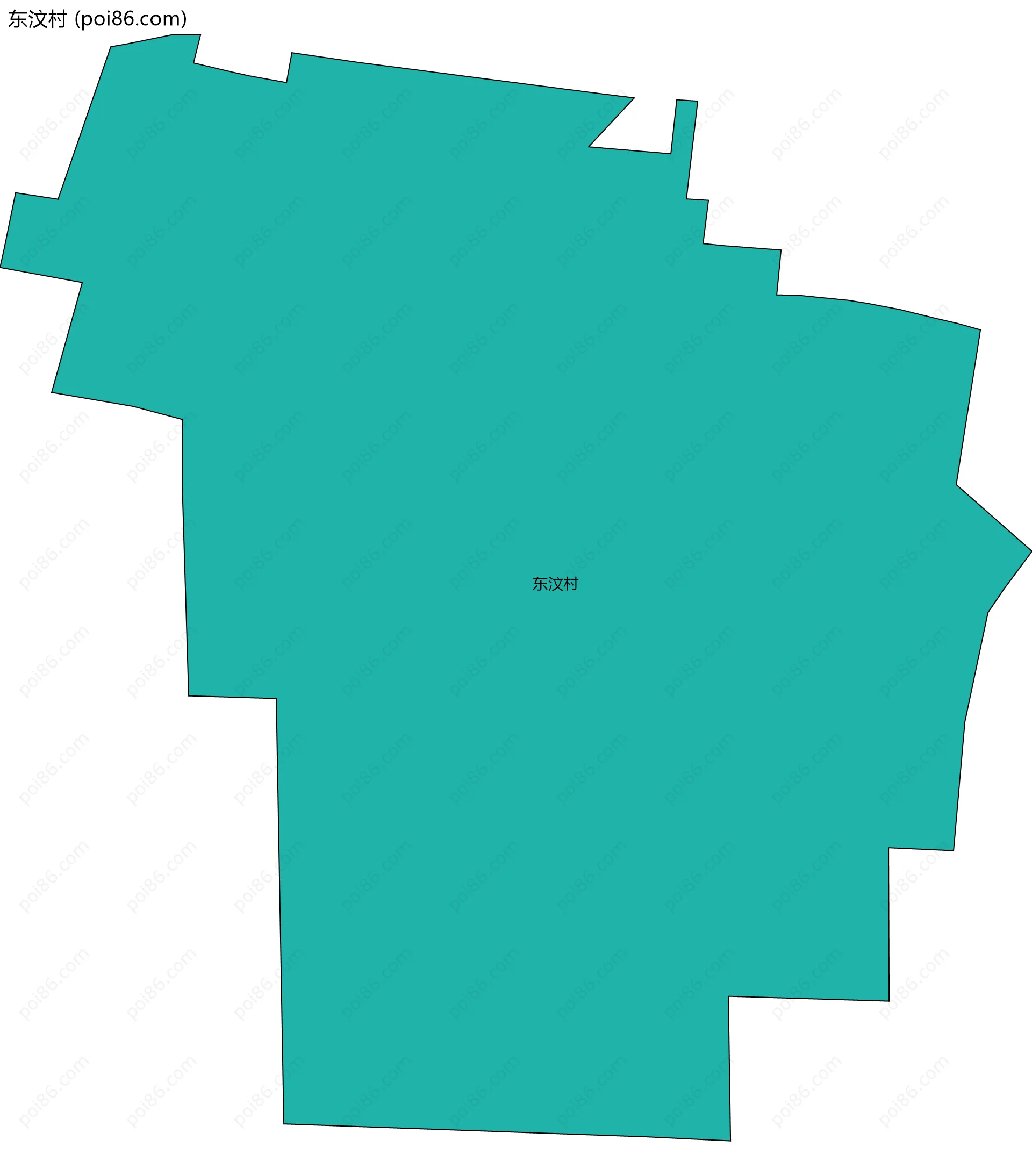 东汶村边界地图