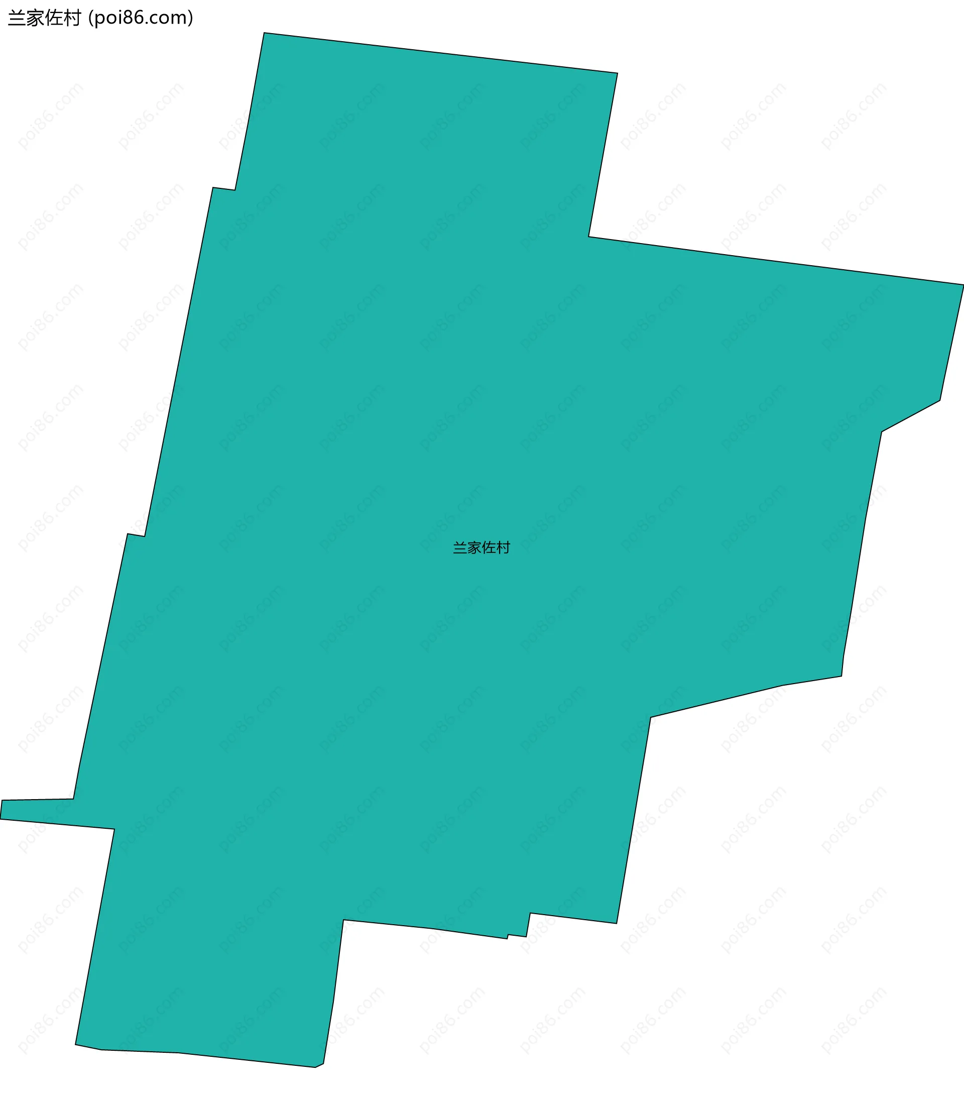 兰家佐村边界地图