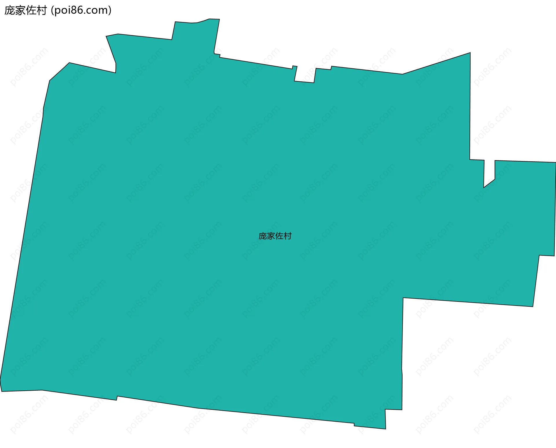 庞家佐村边界地图
