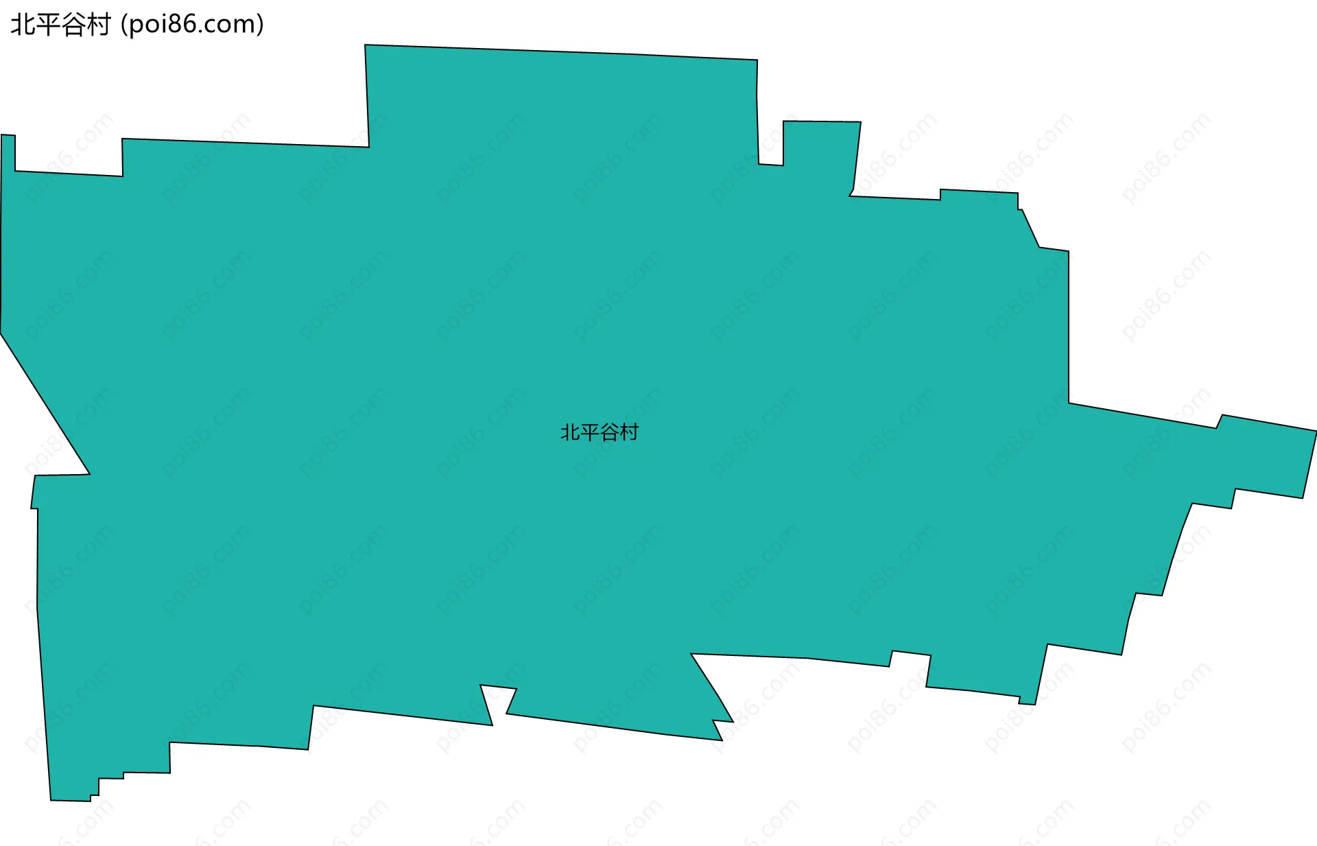 北平谷村边界地图