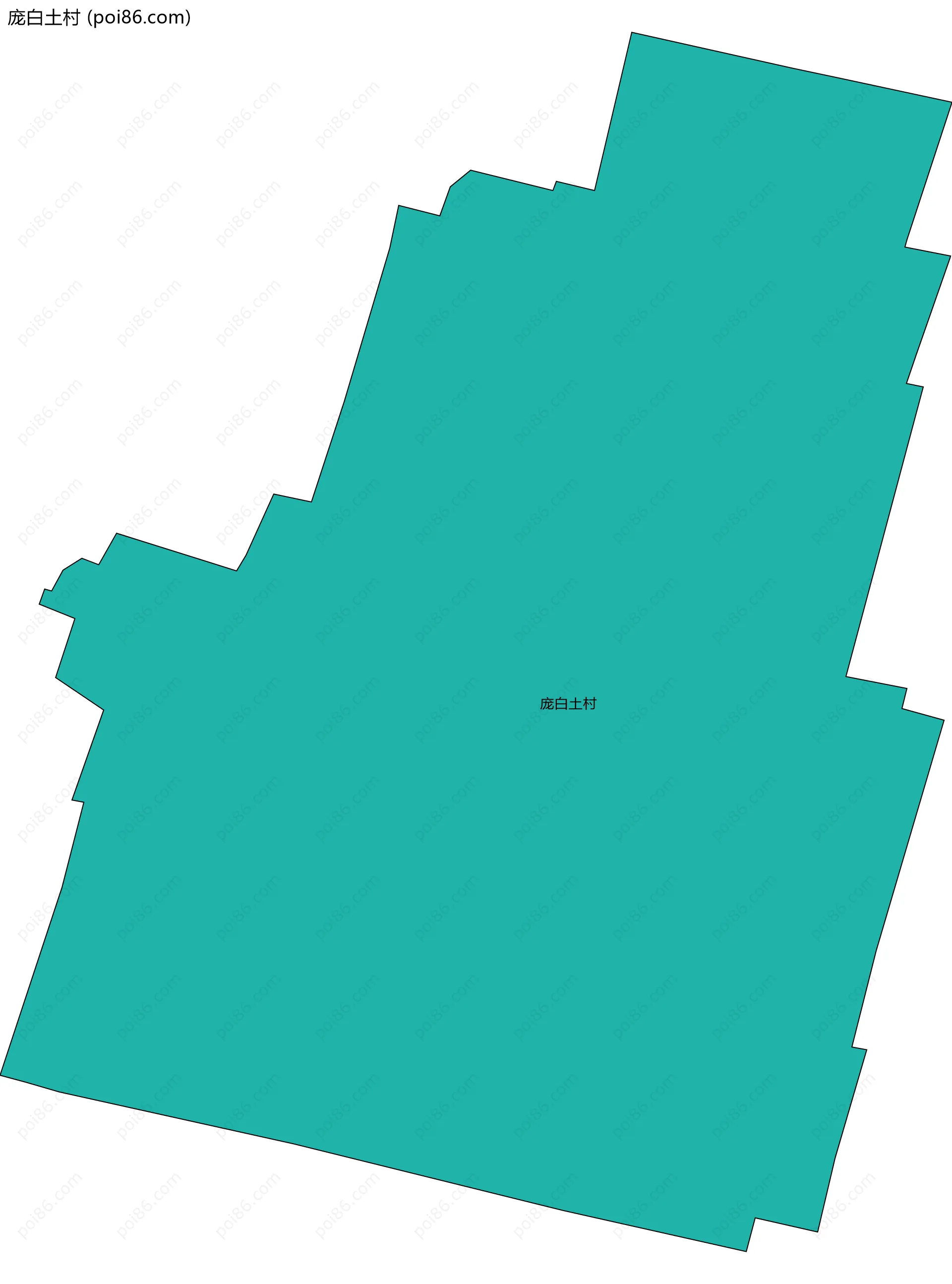 庞白土村边界地图