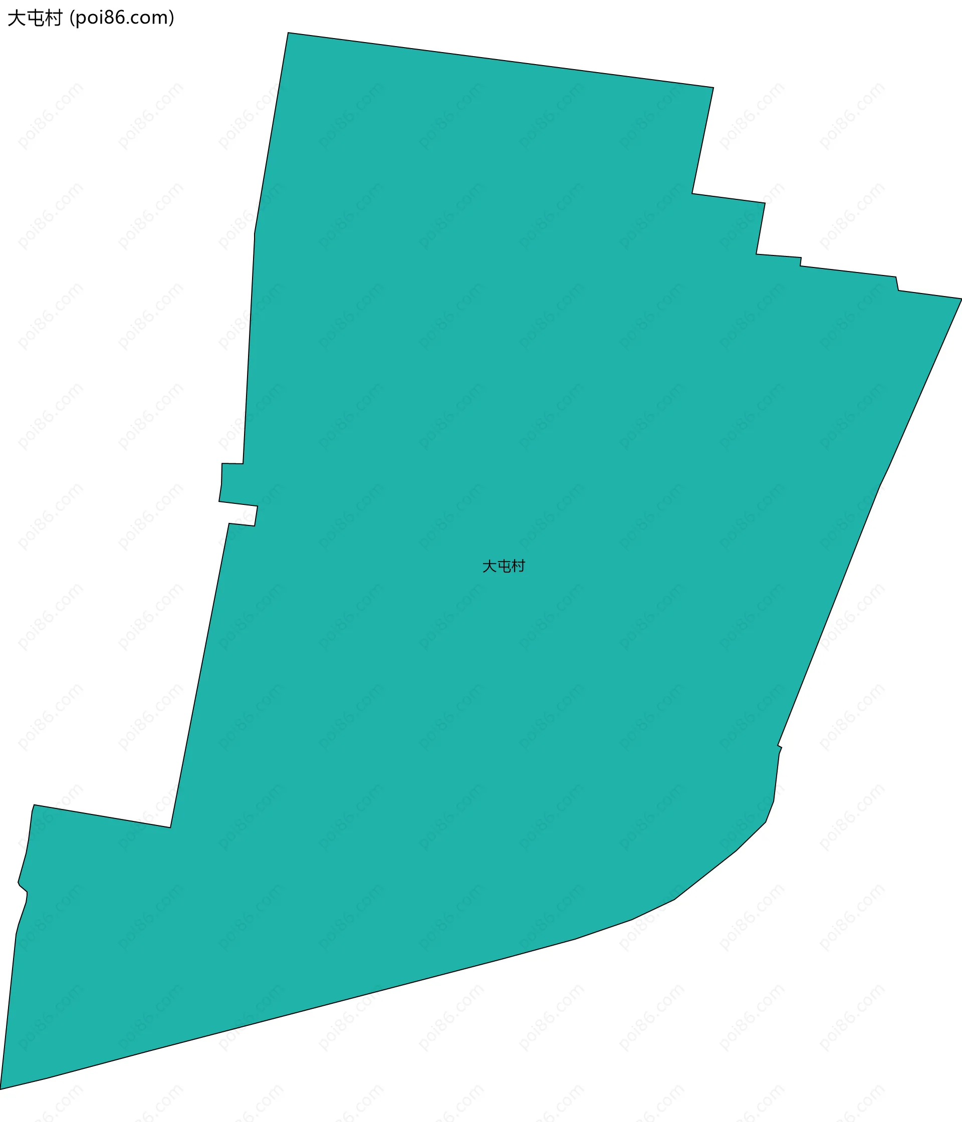 大屯村边界地图