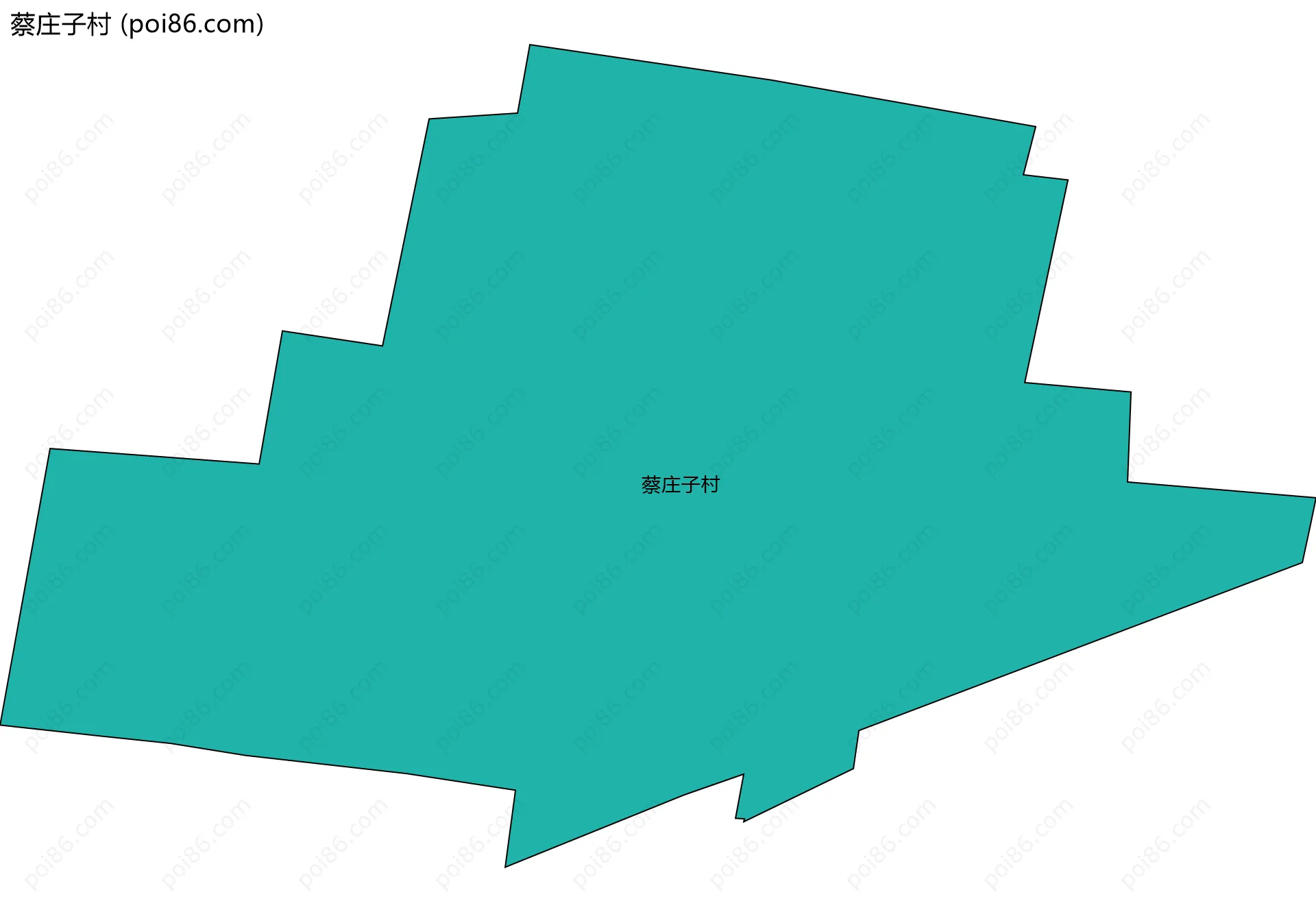 蔡庄子村边界地图