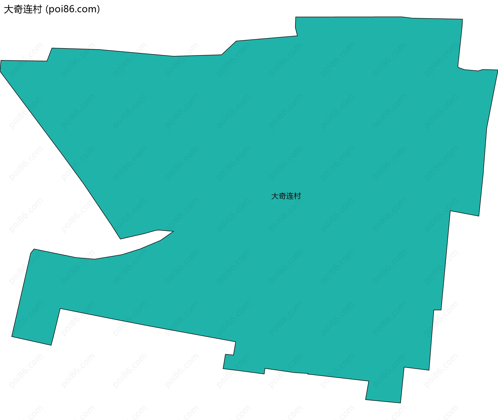 大奇连村边界地图