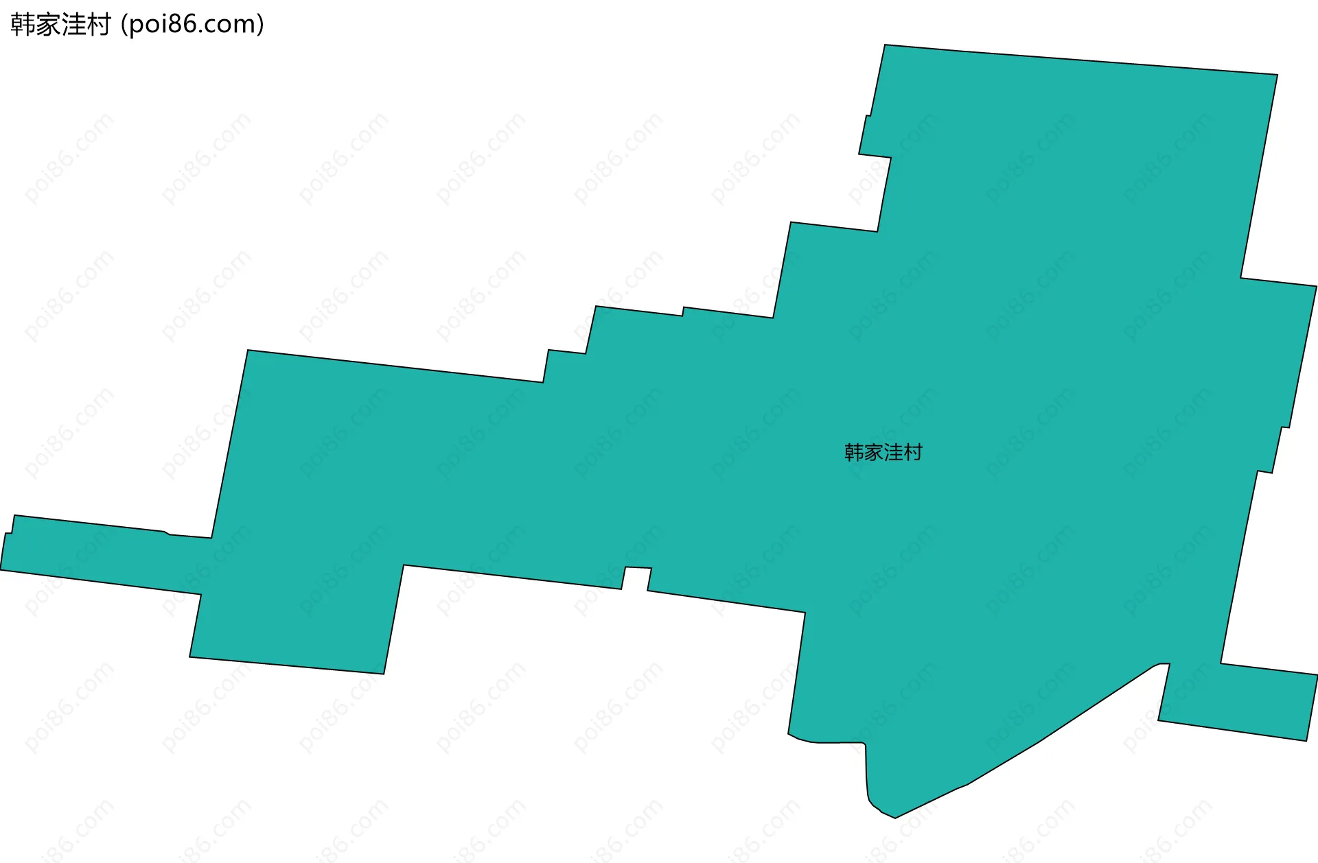 韩家洼村边界地图