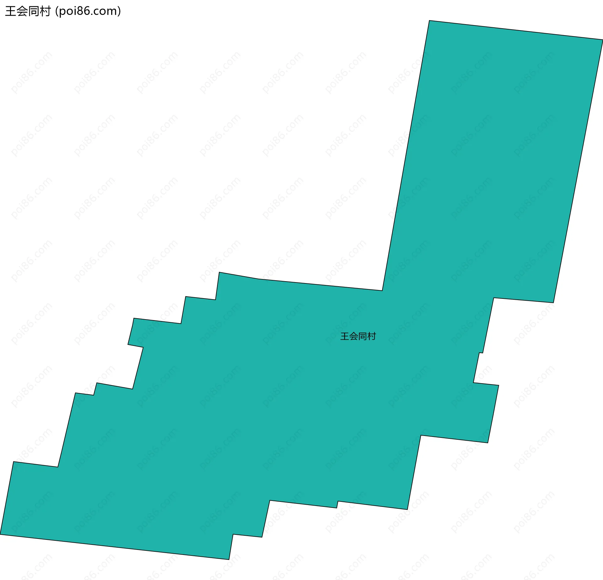 王会同村边界地图