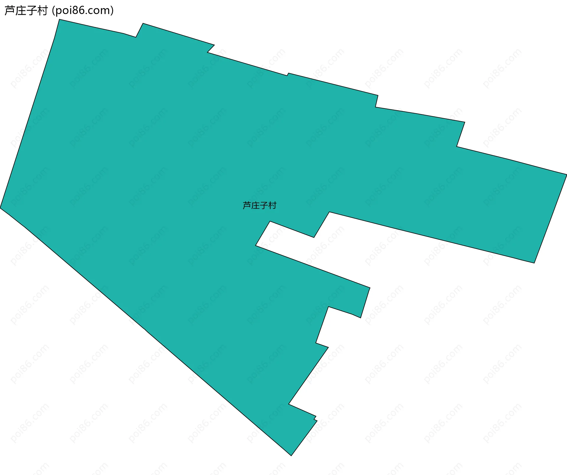芦庄子村边界地图