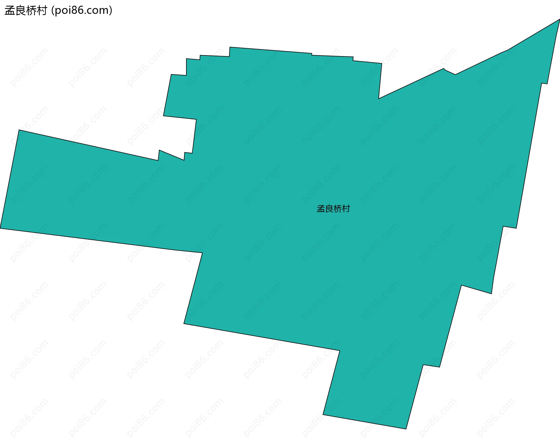 孟良桥村边界地图