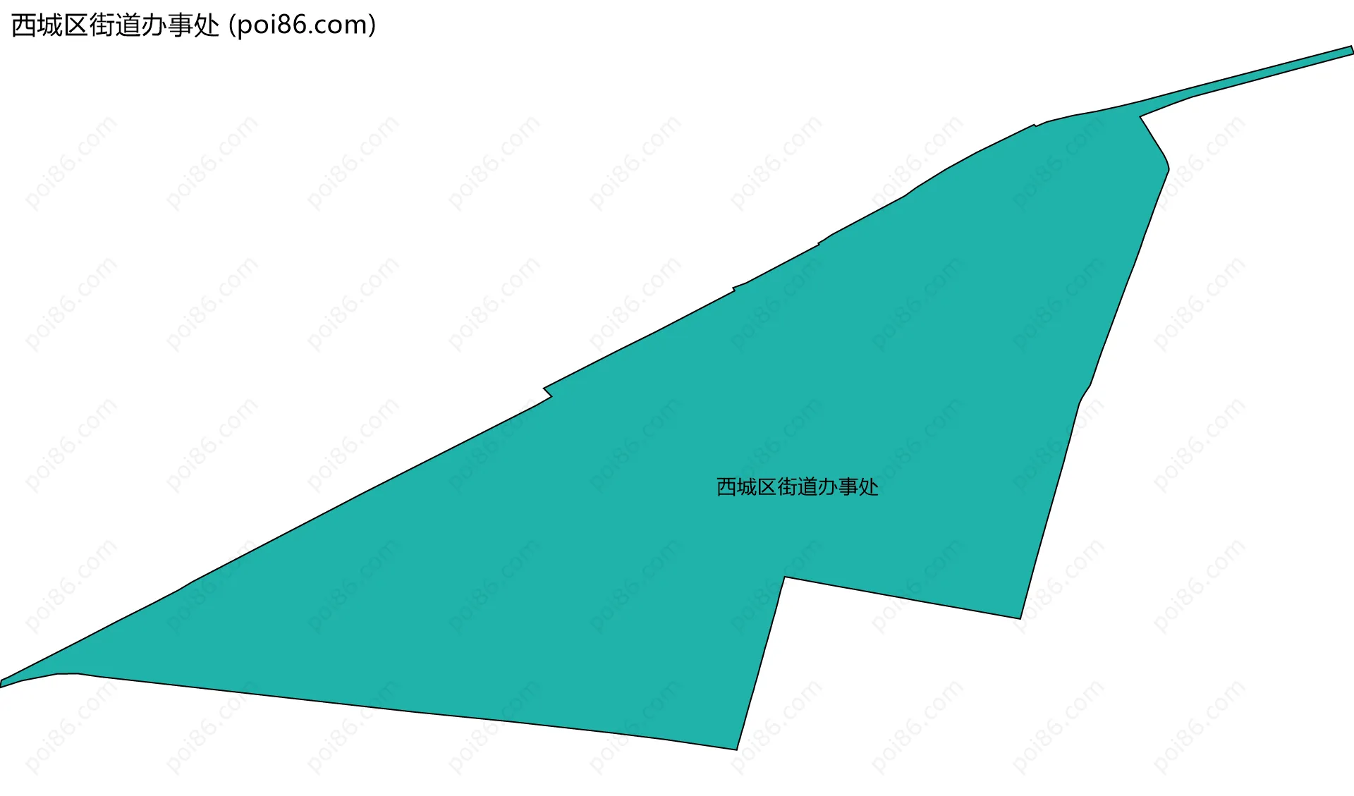 西城区街道办事处边界地图