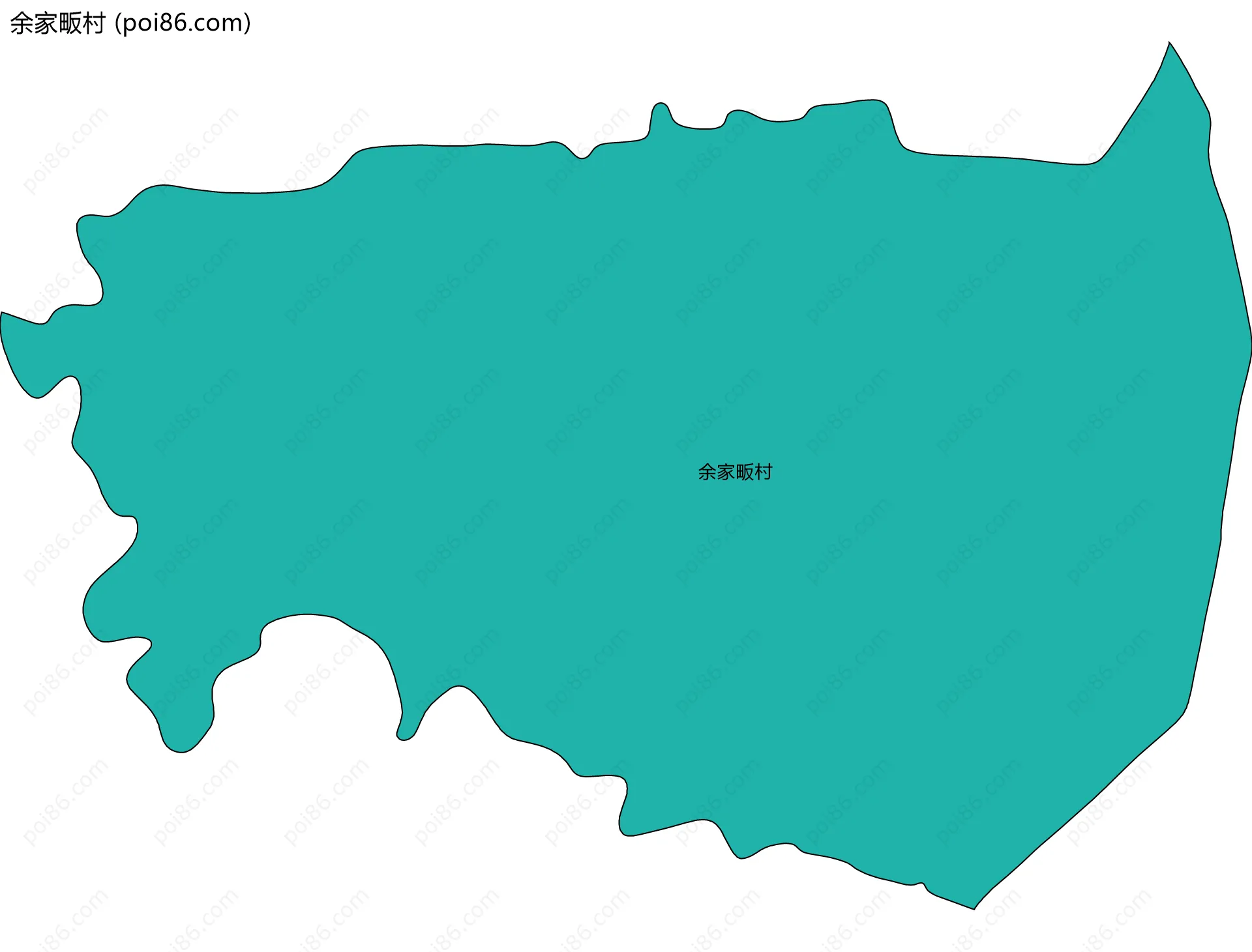 余家畈村边界地图