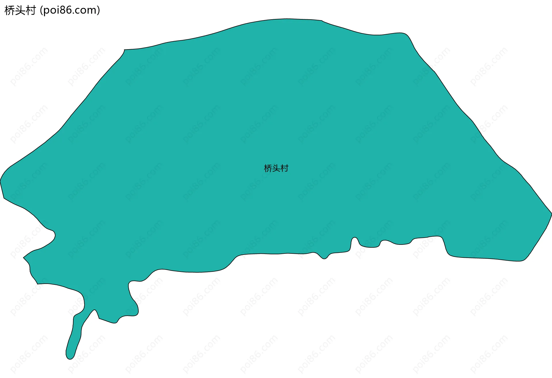 桥头村边界地图