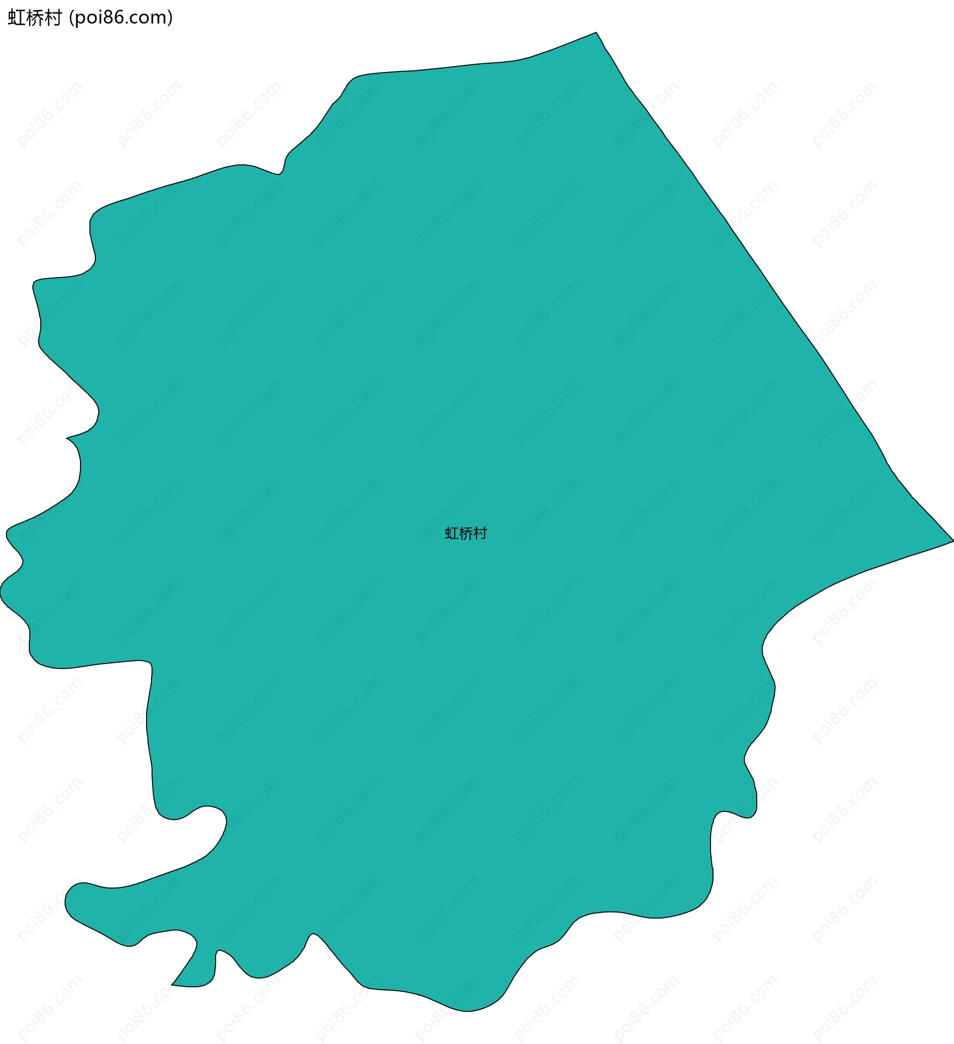 虹桥村边界地图