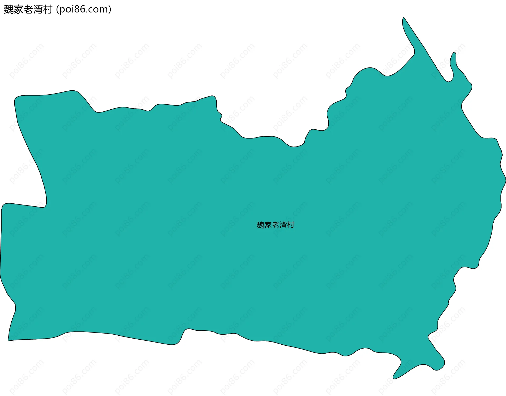 魏家老湾村边界地图