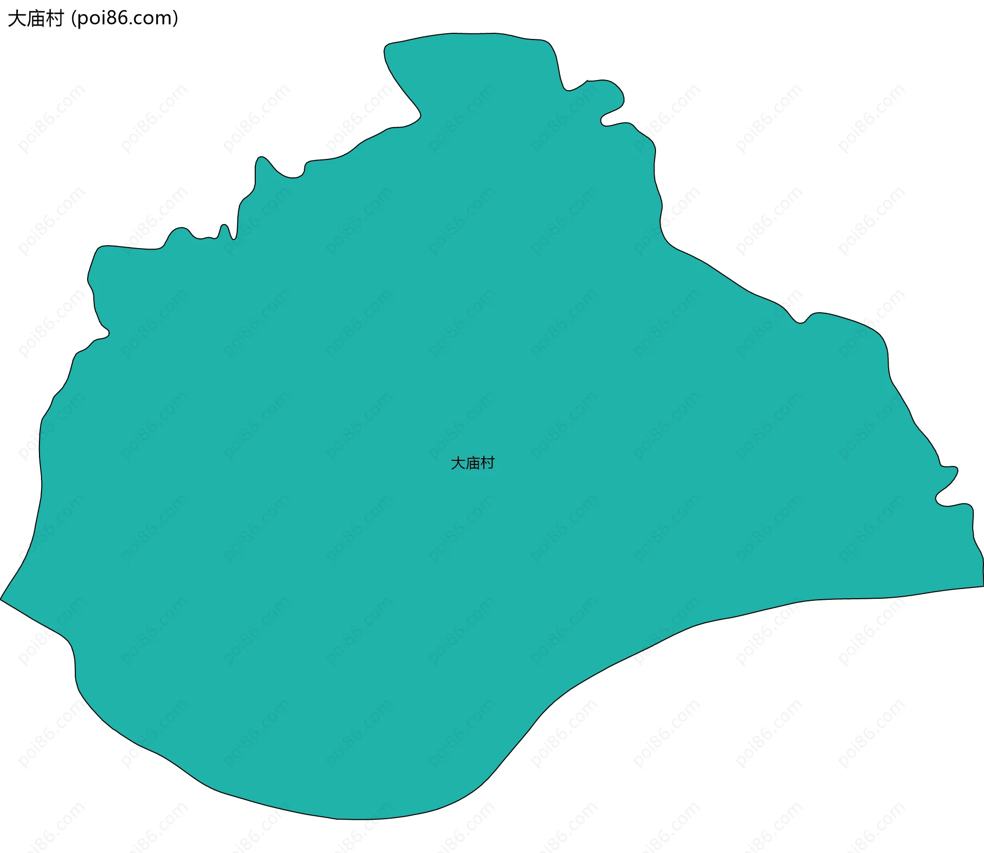 大庙村边界地图