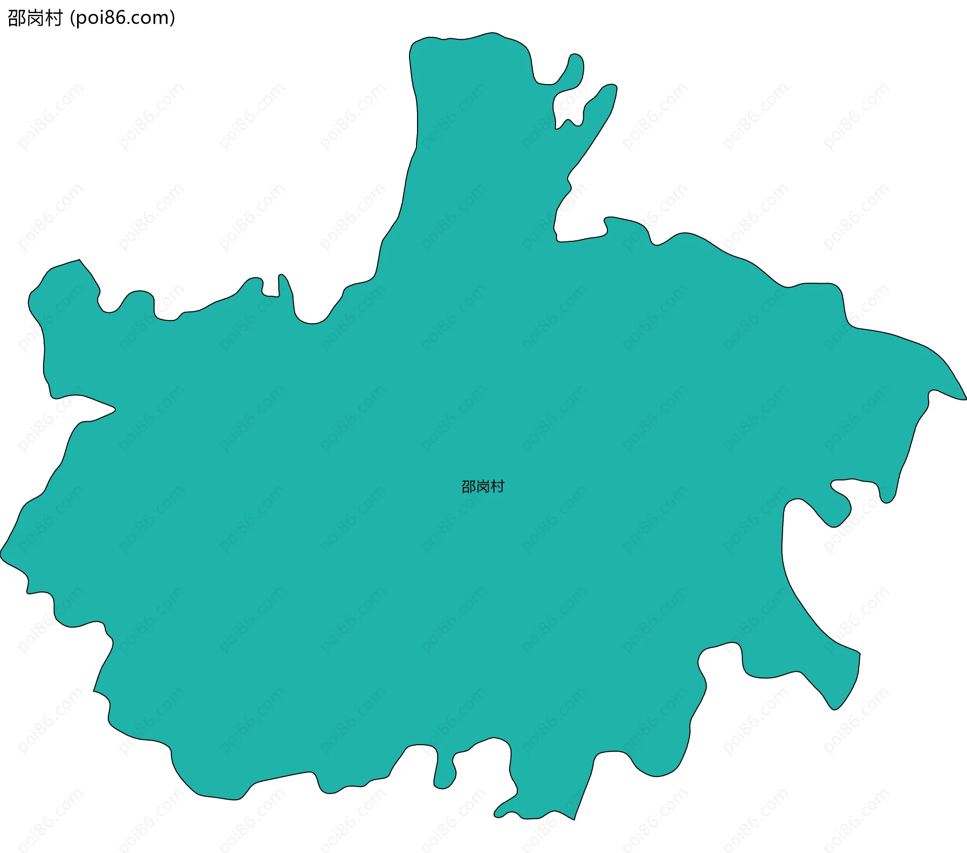 邵岗村边界地图