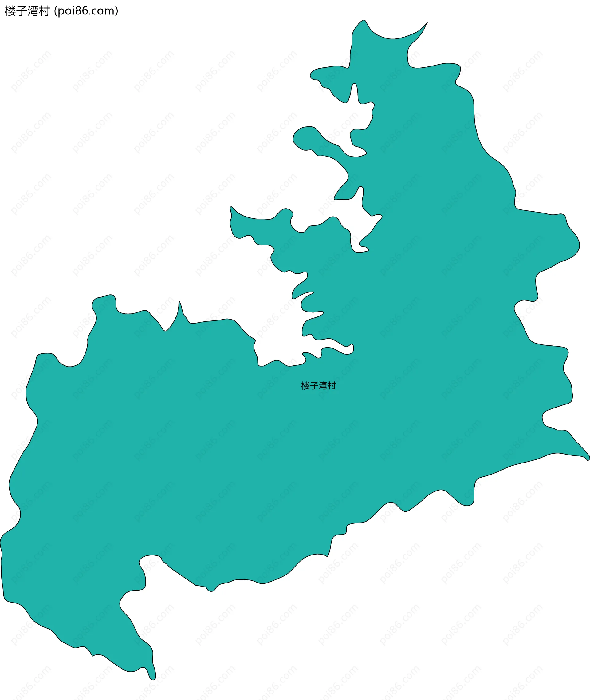 楼子湾村边界地图