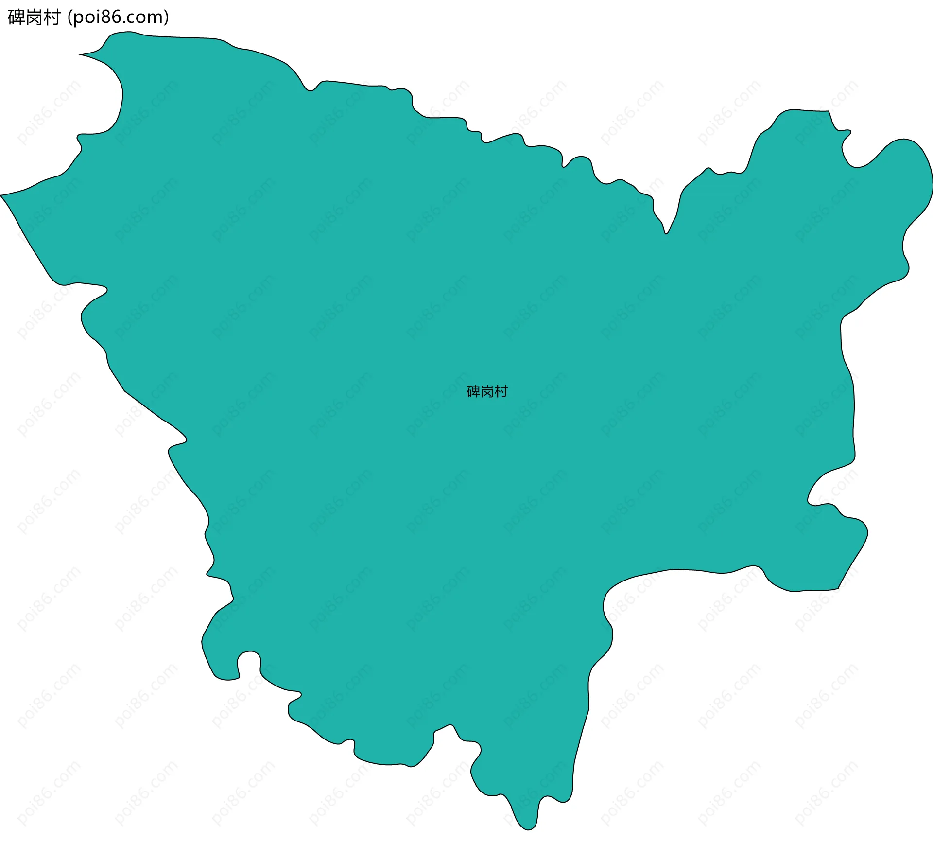 碑岗村边界地图