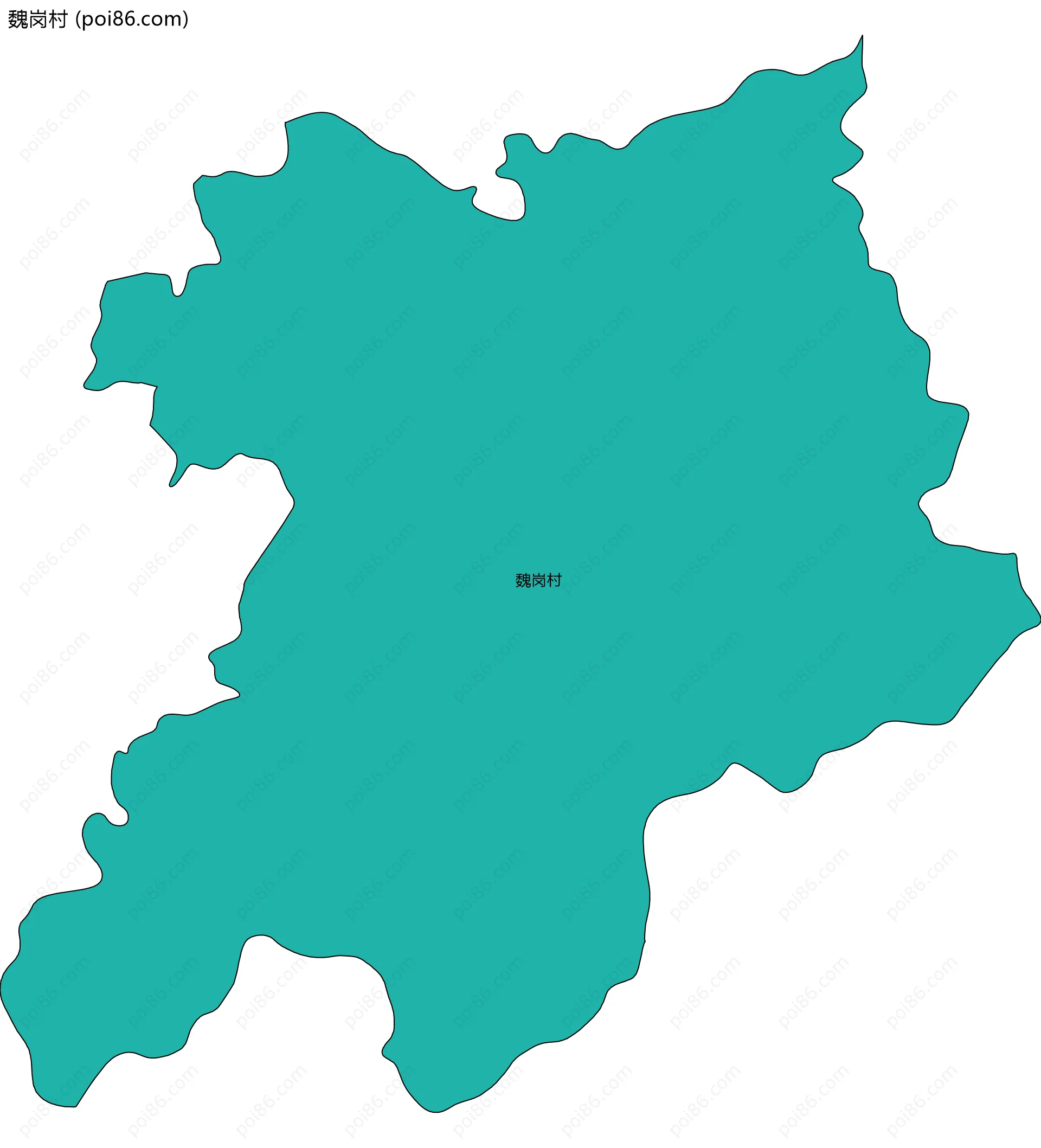 魏岗村边界地图