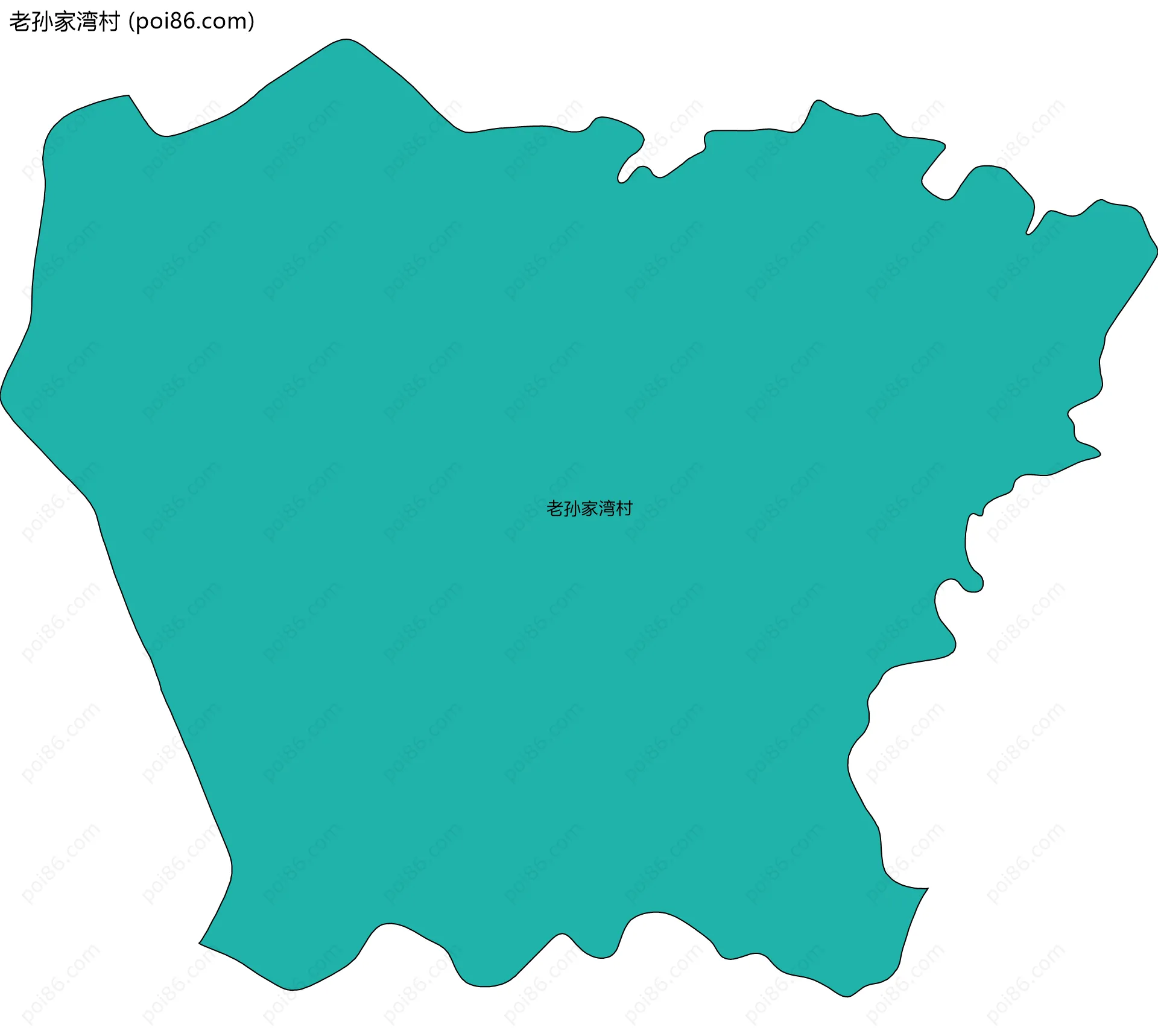 老孙家湾村边界地图