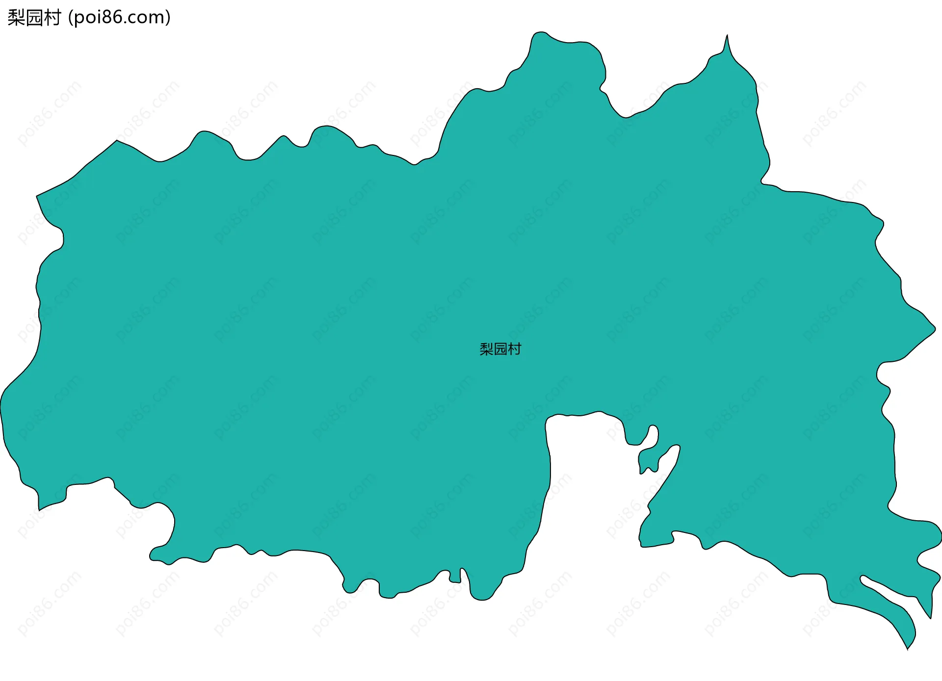 梨园村边界地图