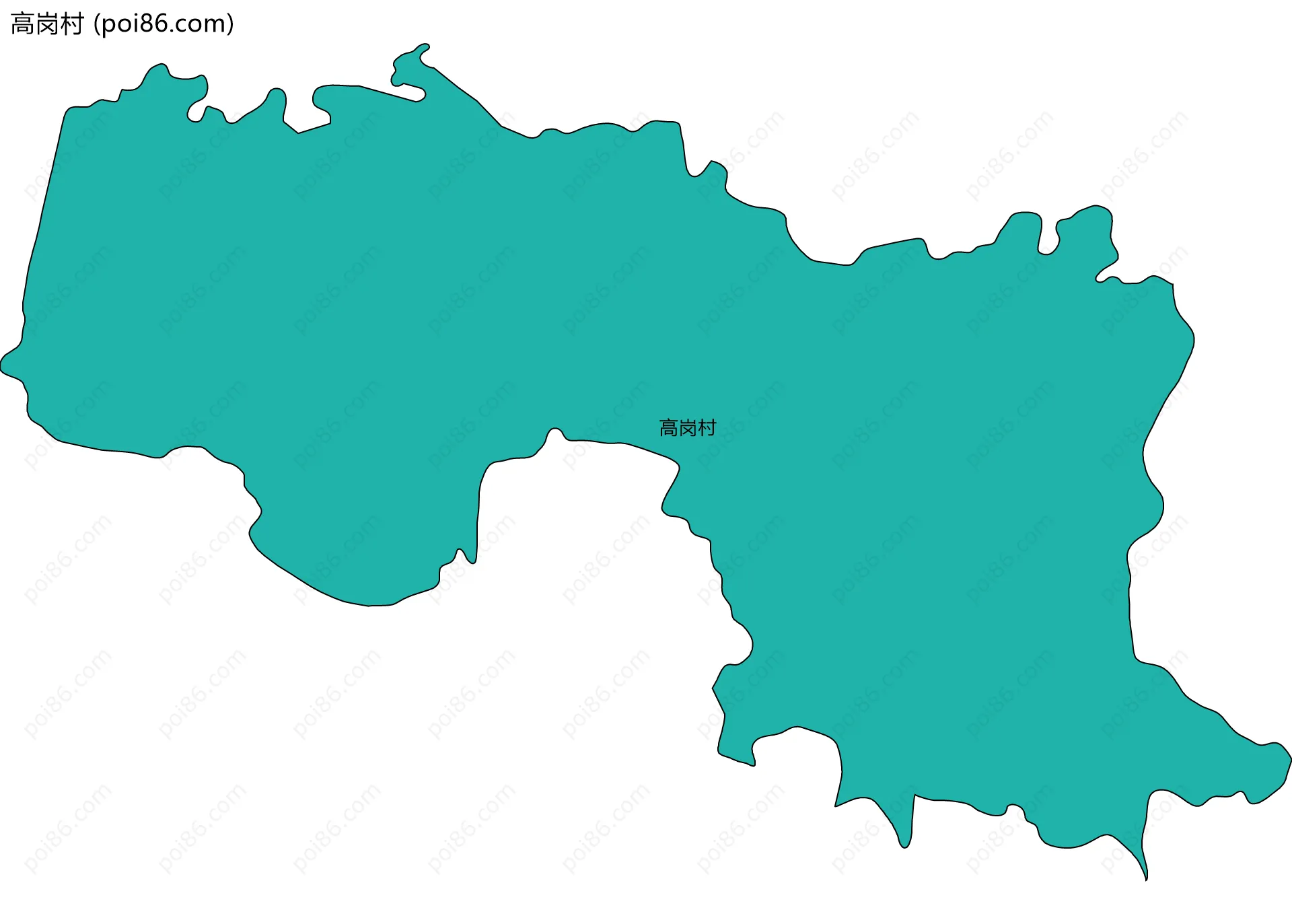 高岗村边界地图