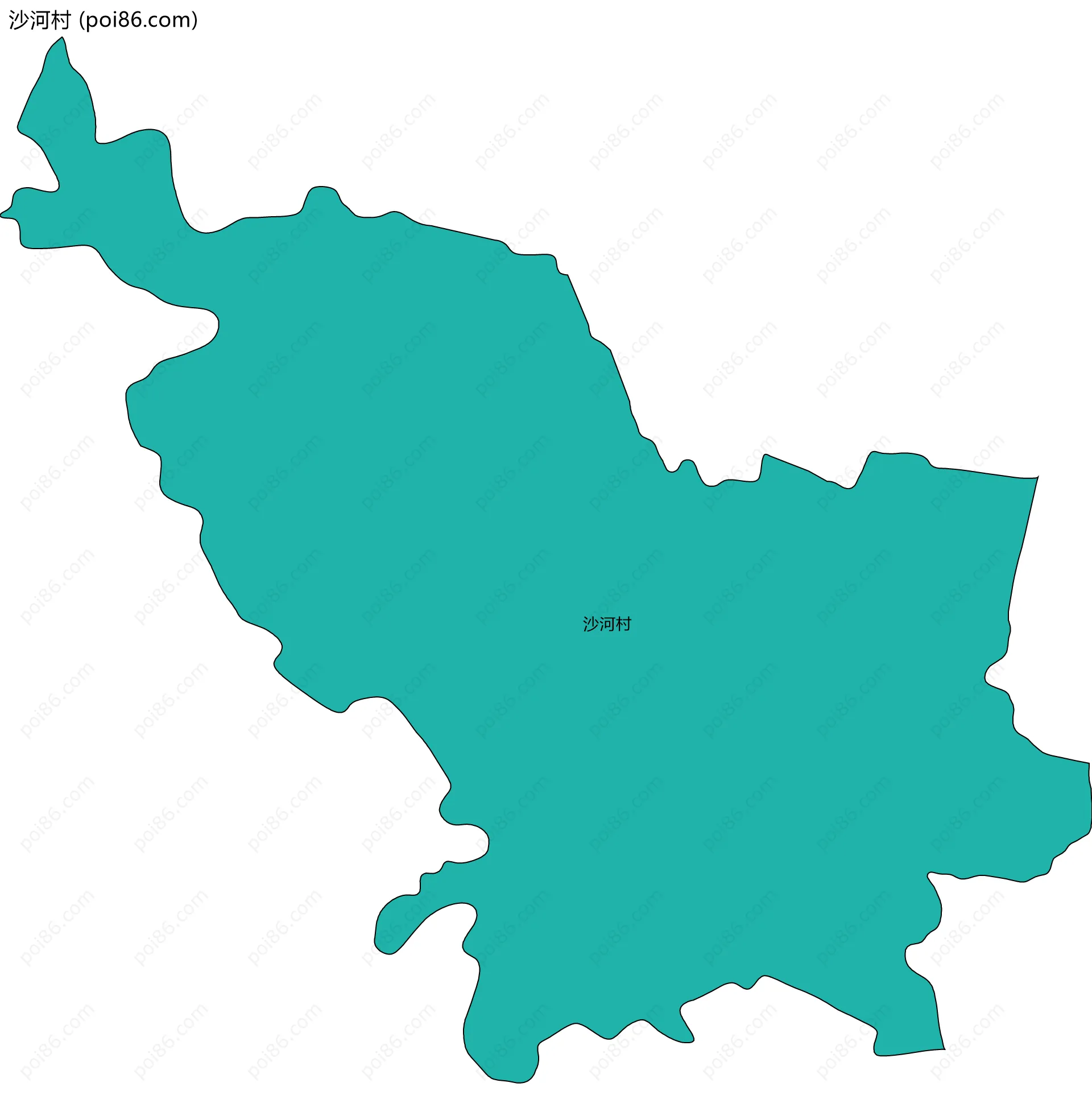 沙河村边界地图