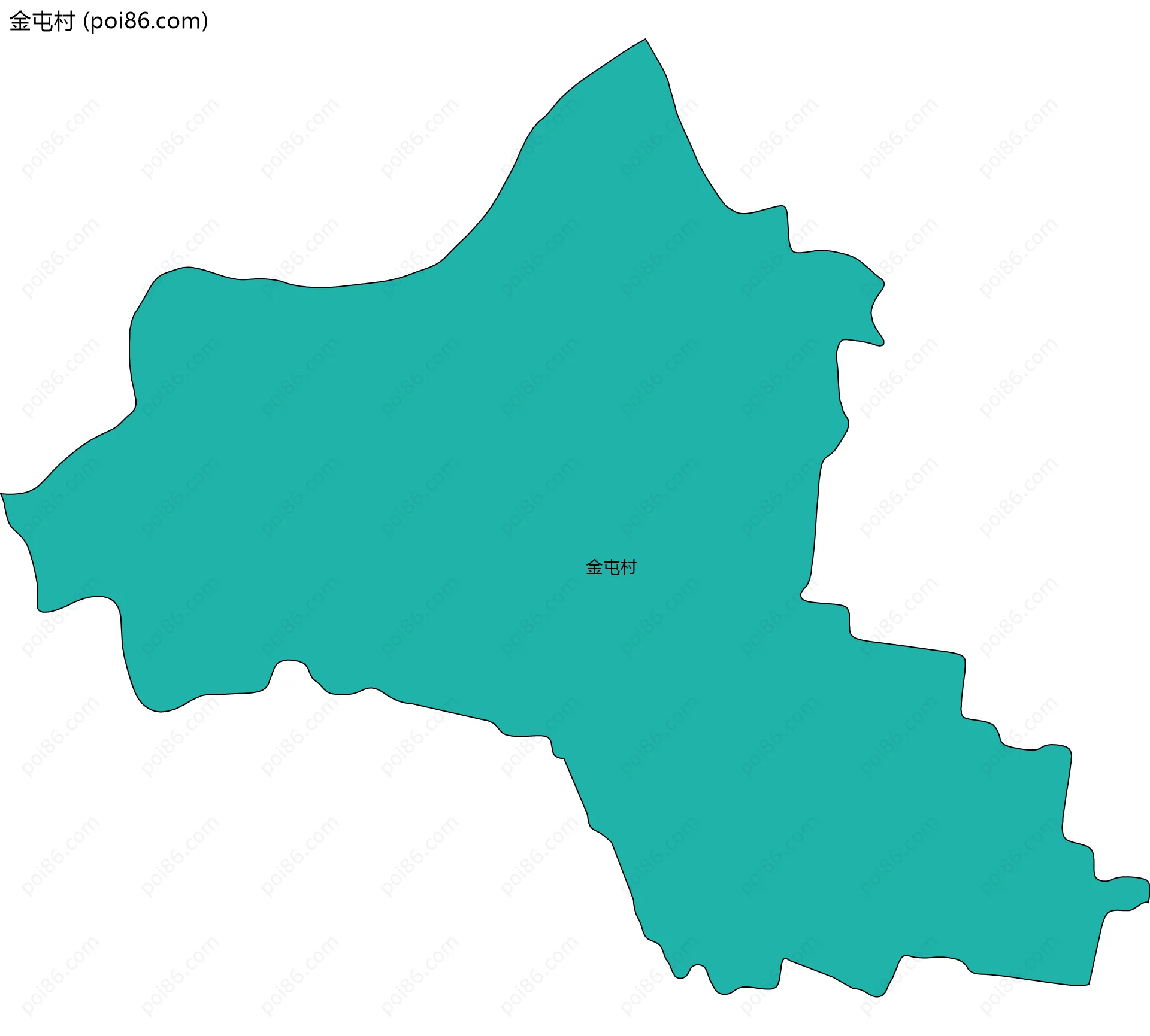 金屯村边界地图