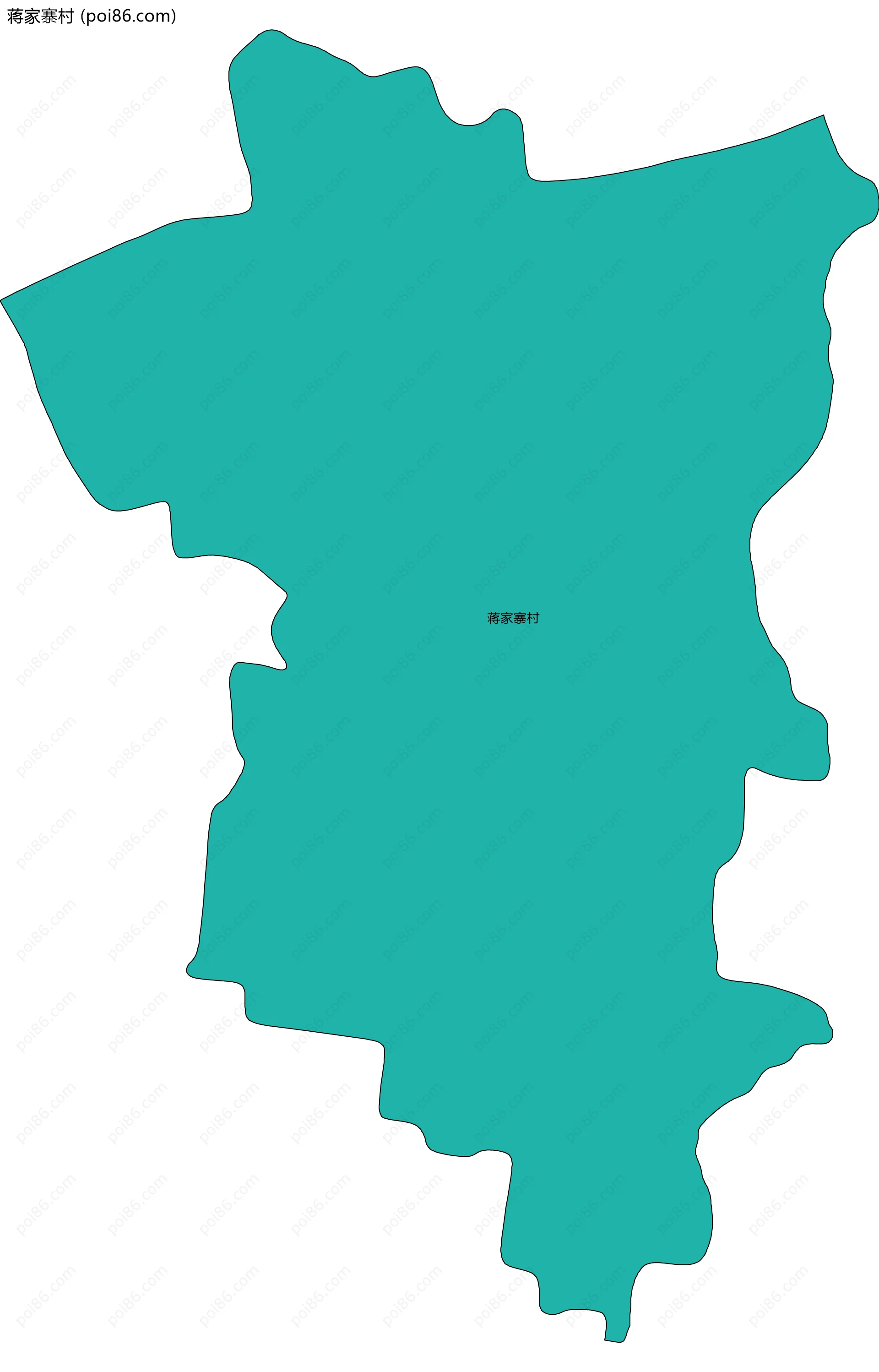 蒋家寨村边界地图