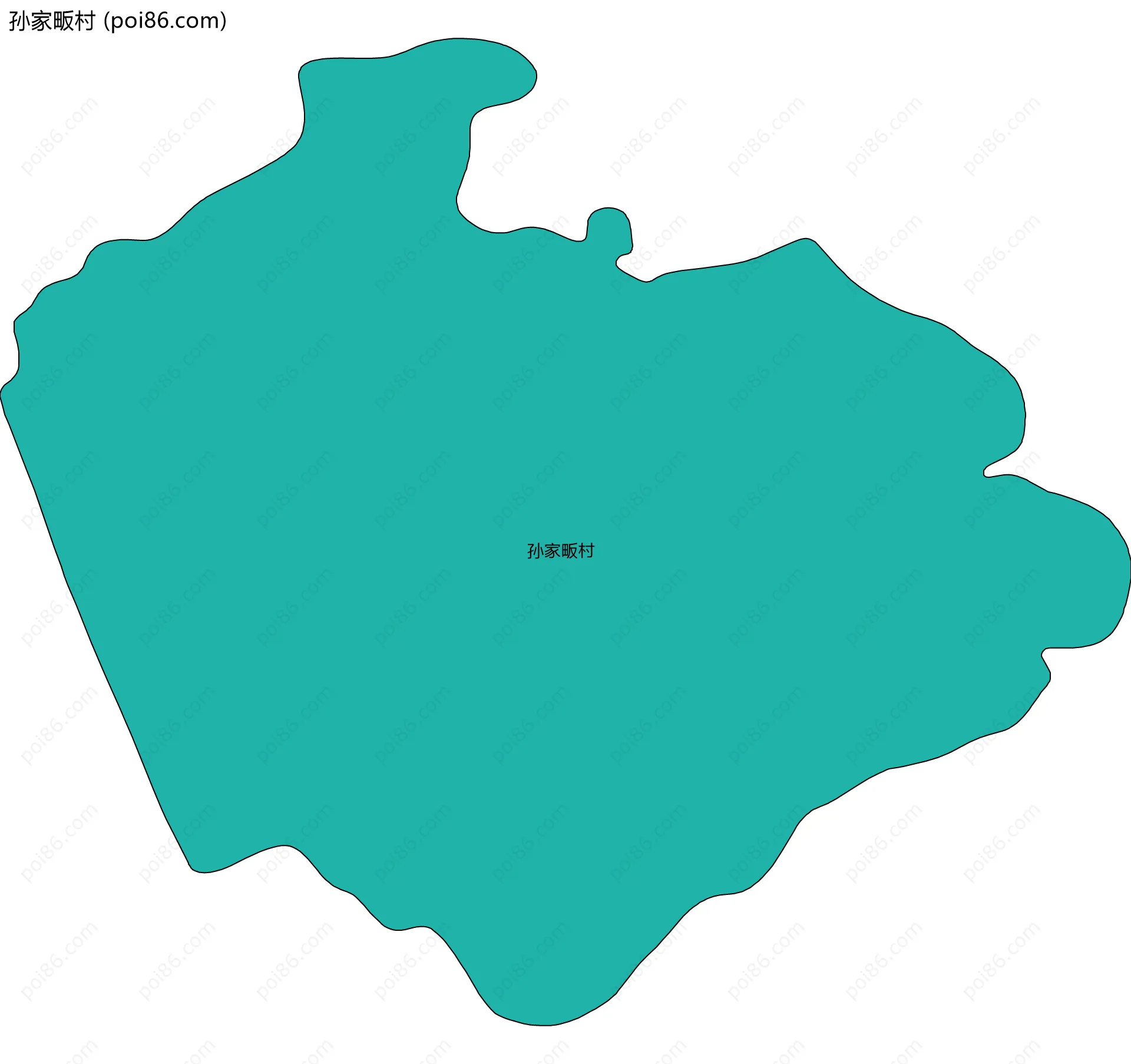 孙家畈村边界地图