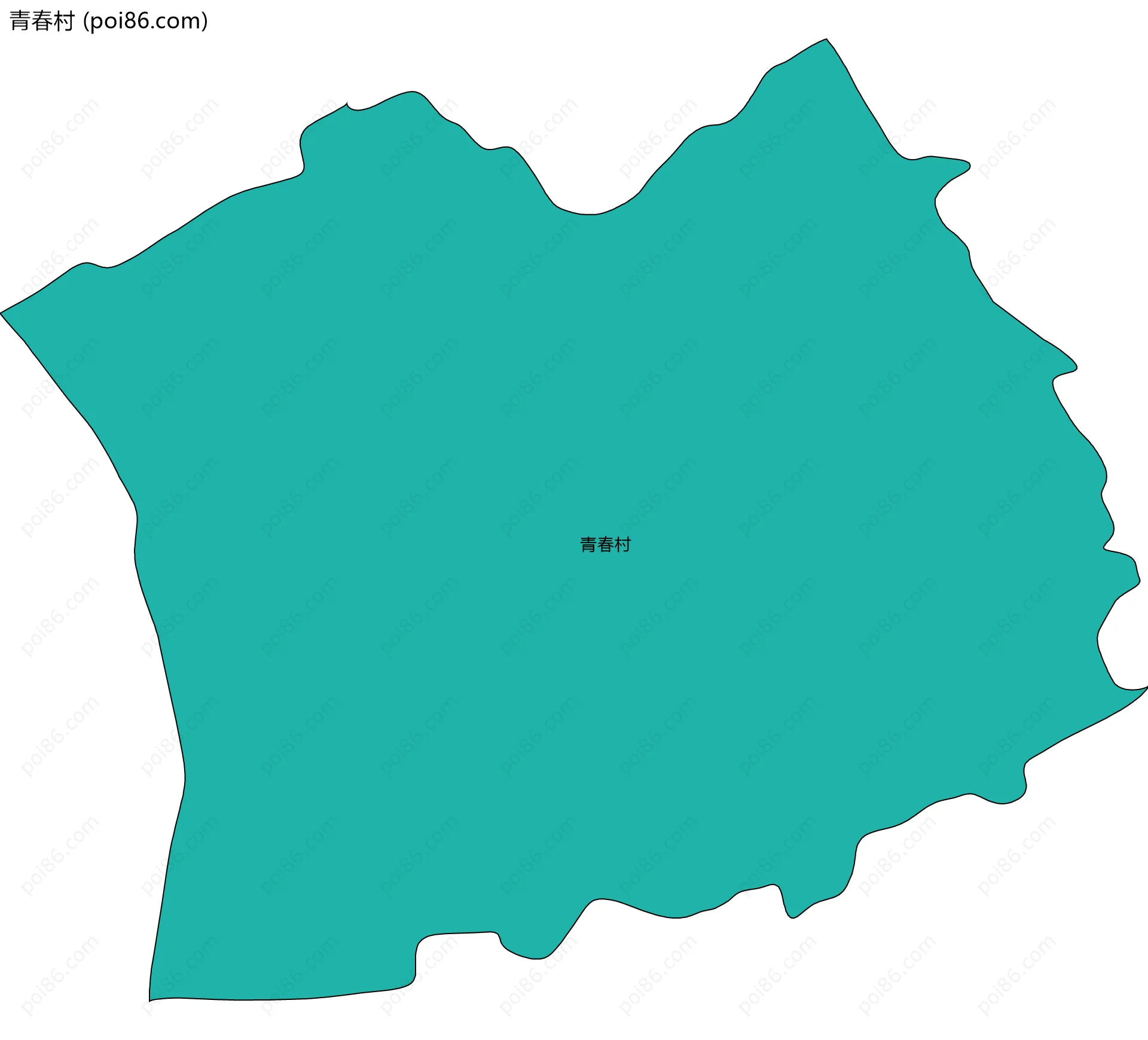 青春村边界地图
