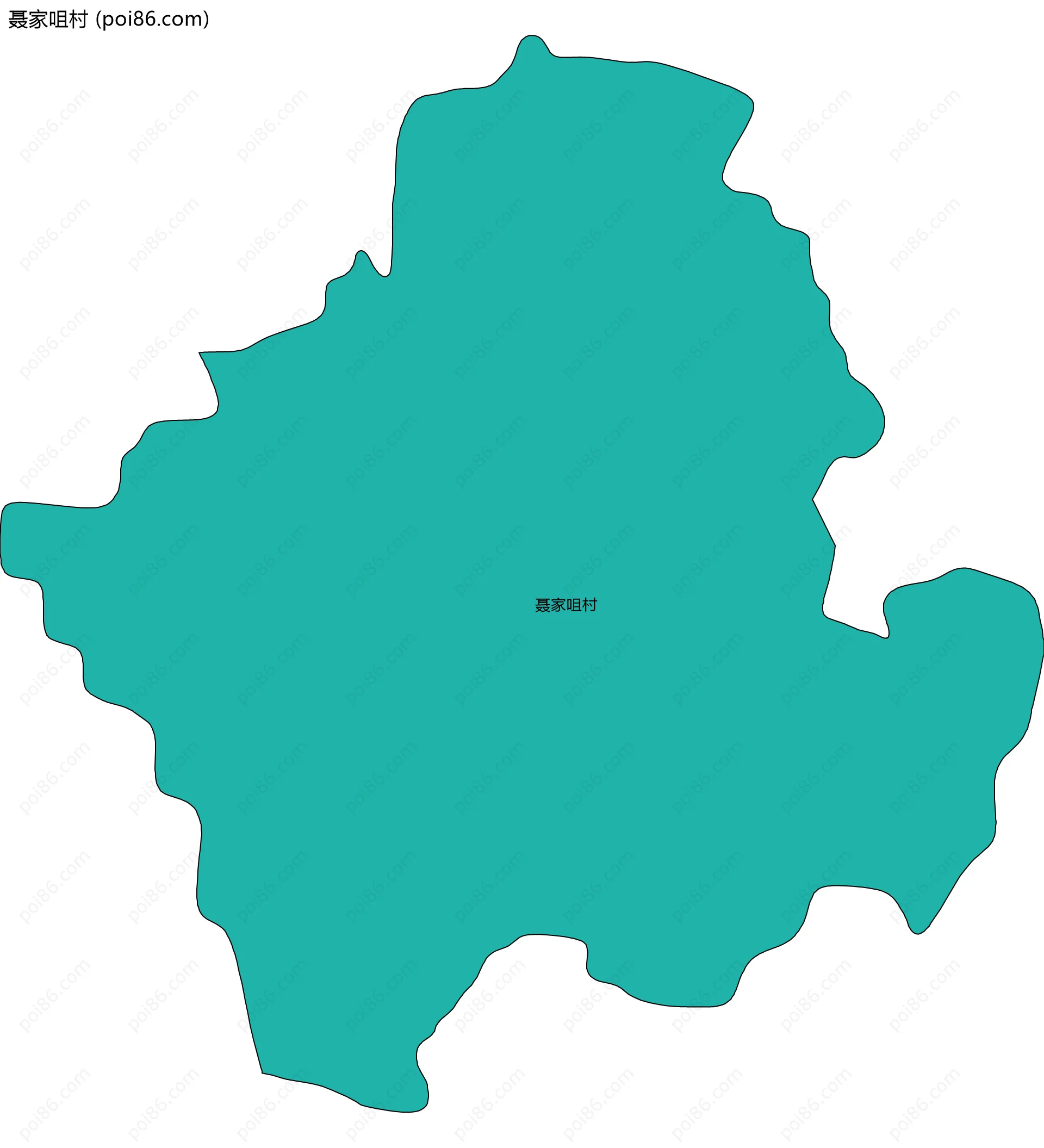 聂家咀村边界地图