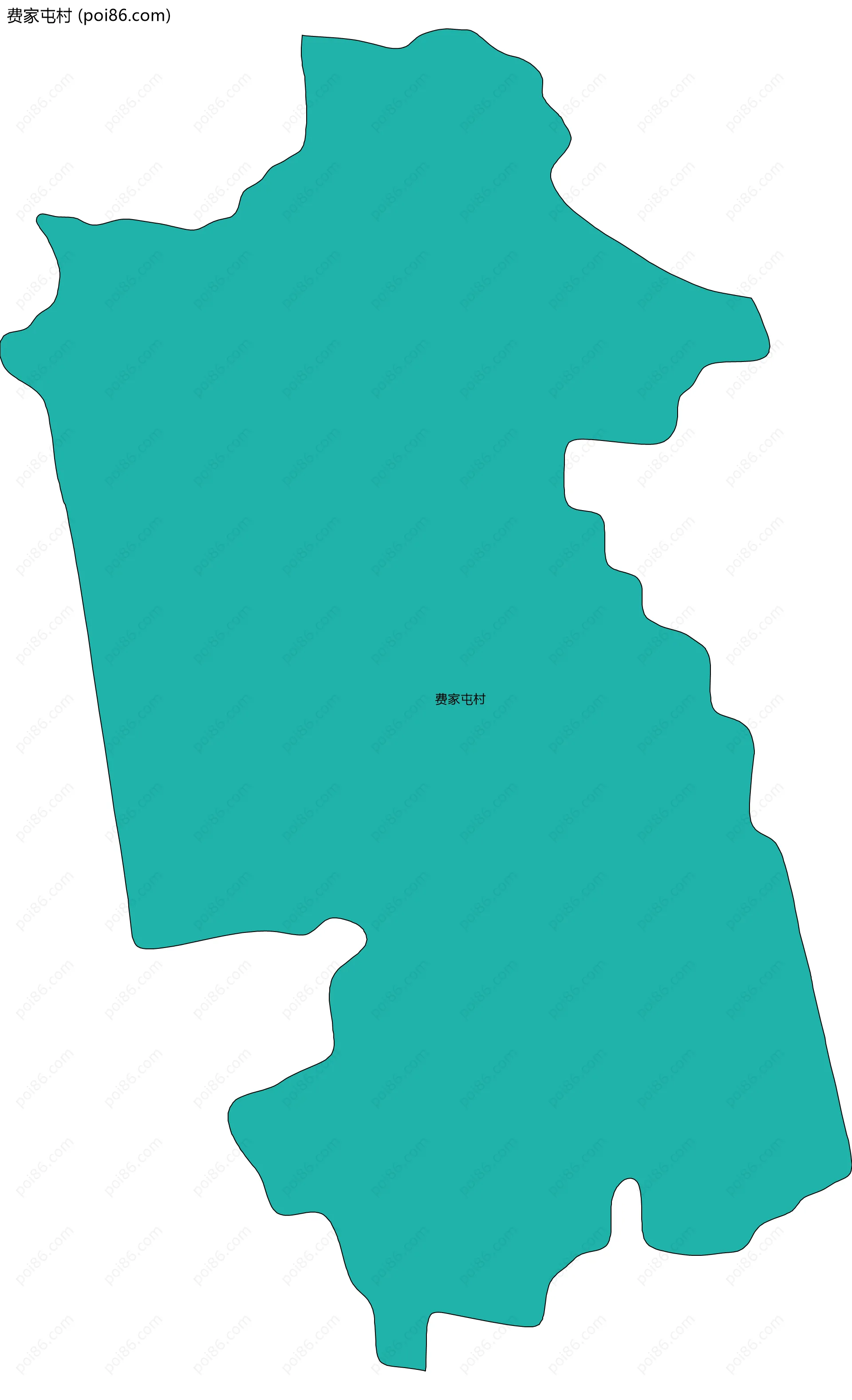 费家屯村边界地图