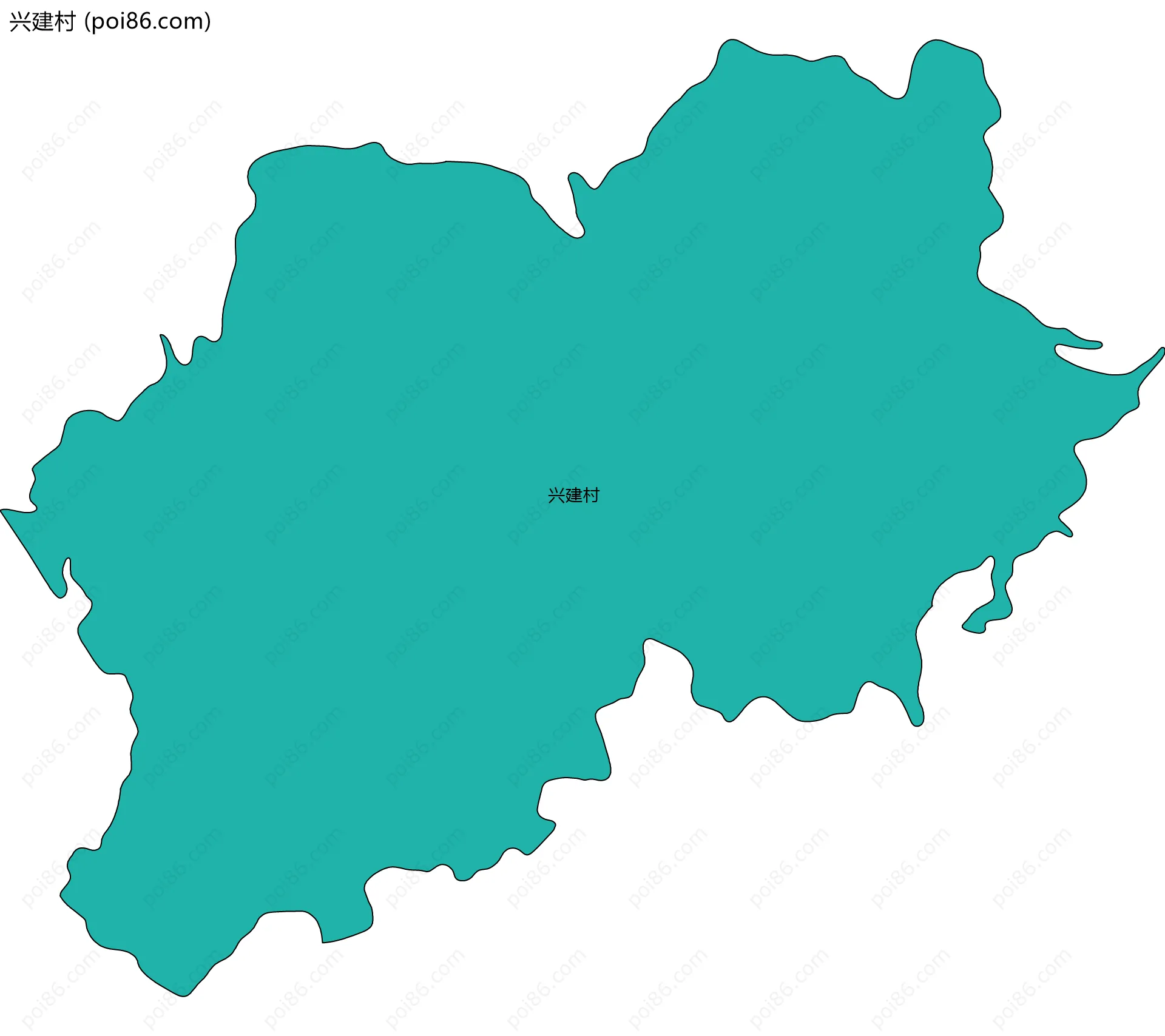 兴建村边界地图