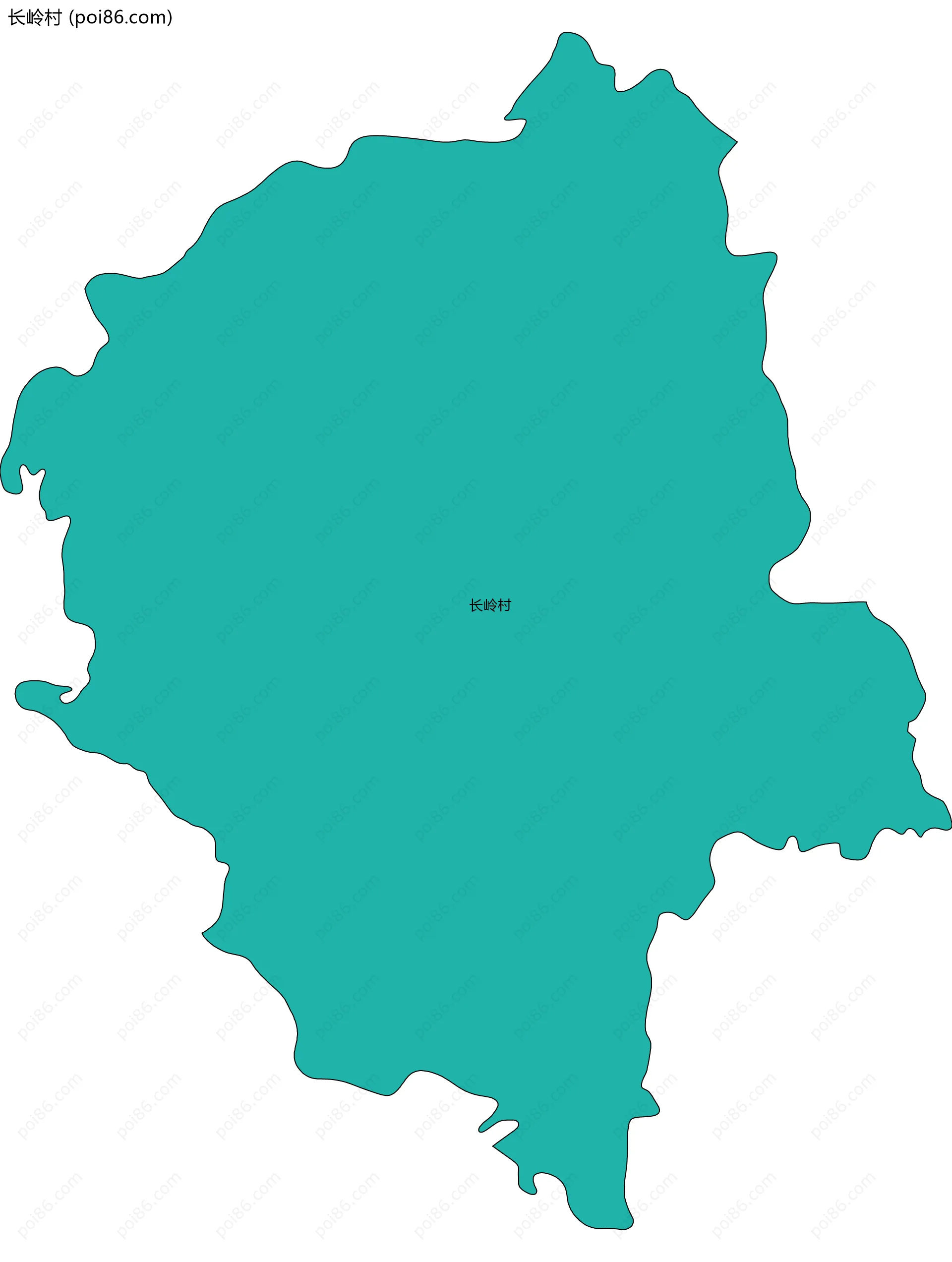 长岭村边界地图