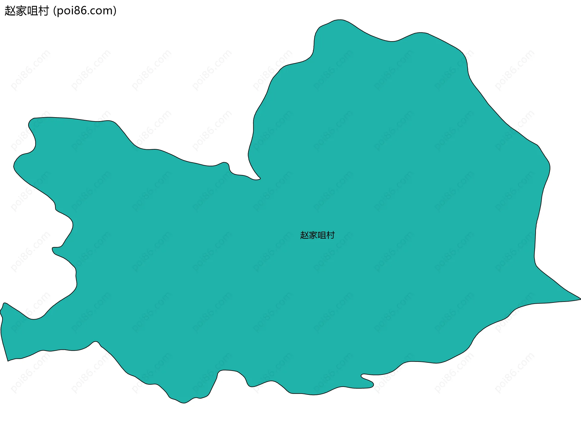 赵家咀村边界地图