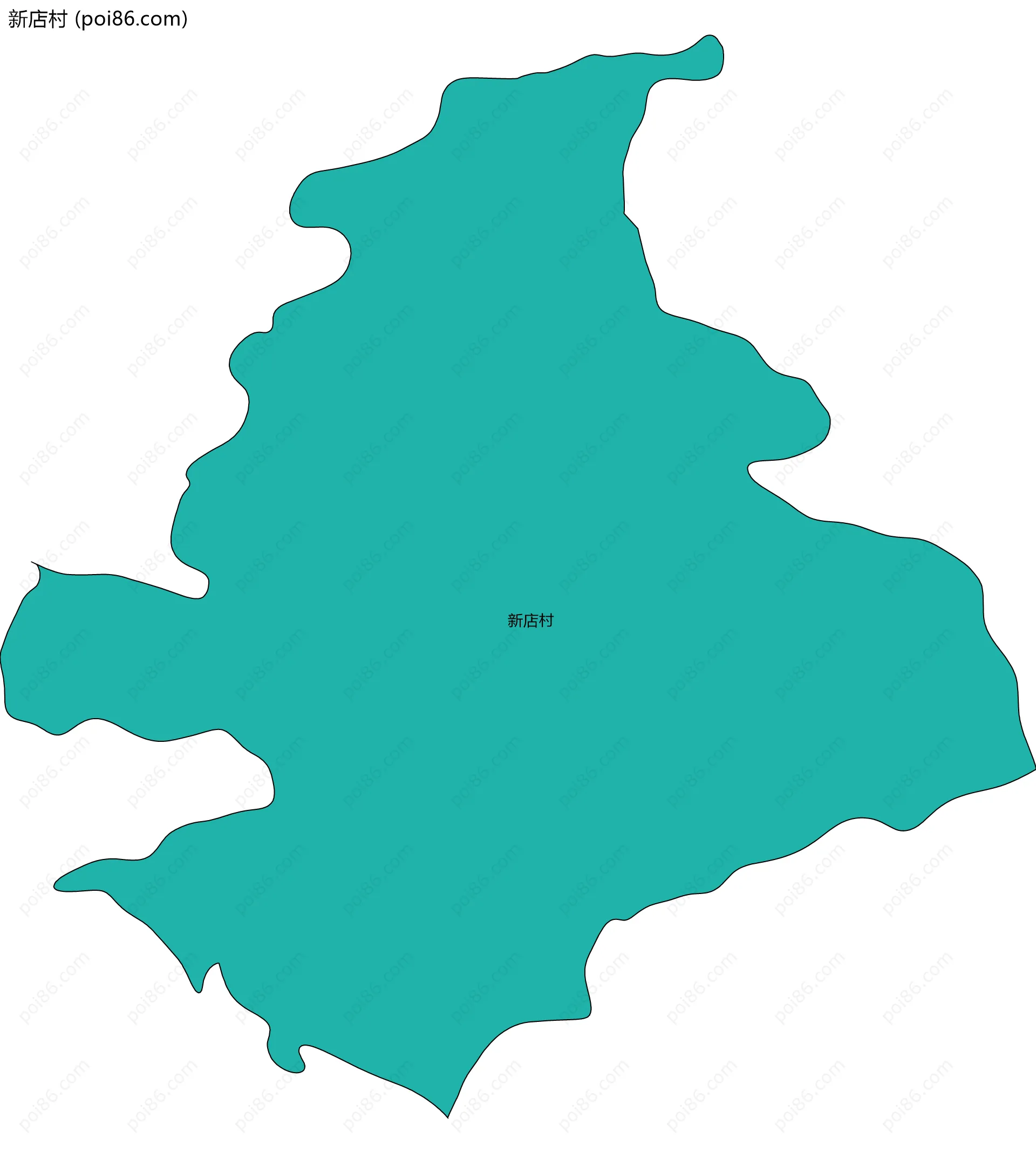 新店村边界地图