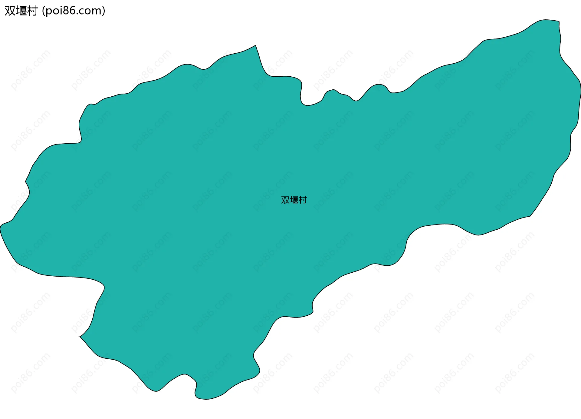 双堰村边界地图