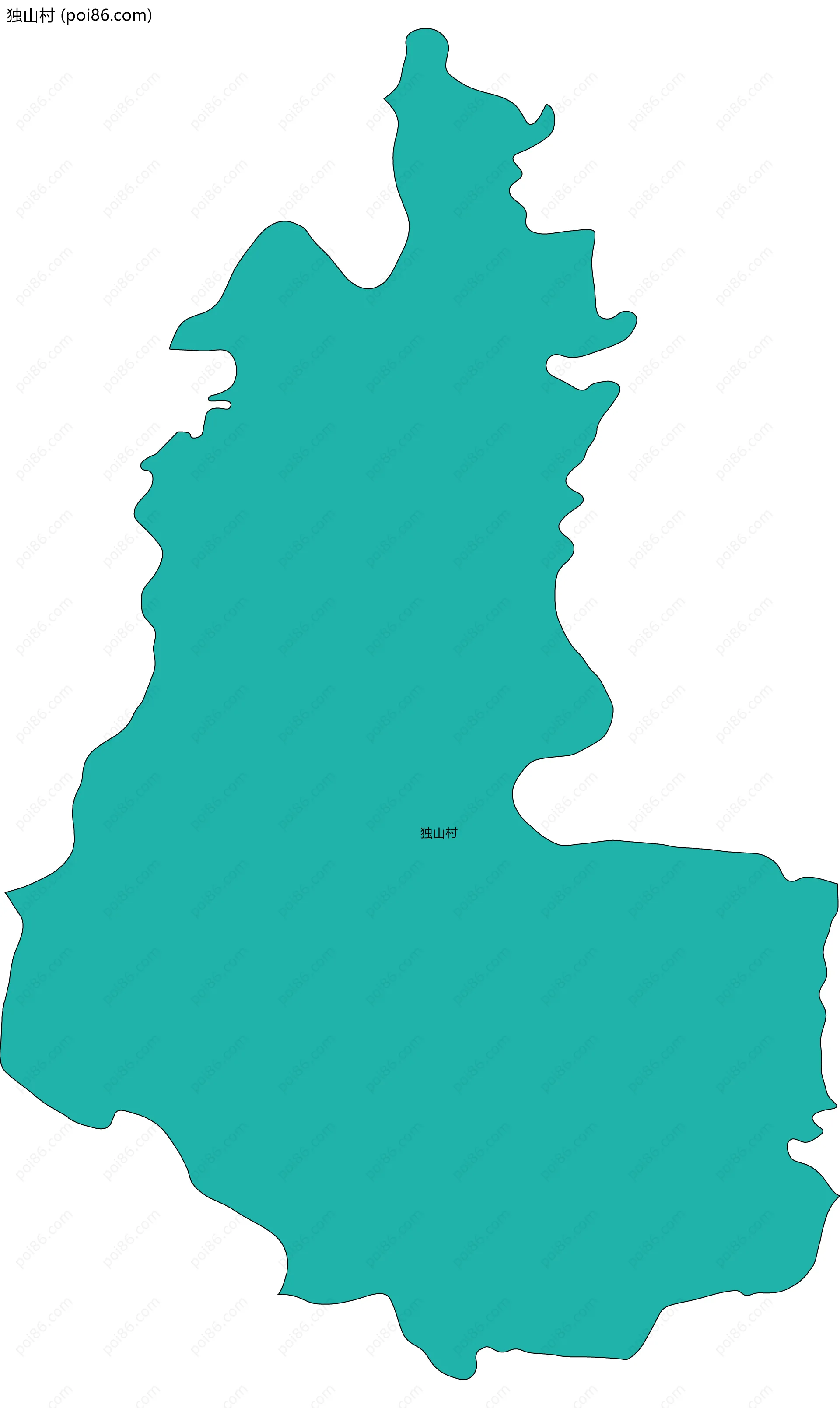 独山村边界地图