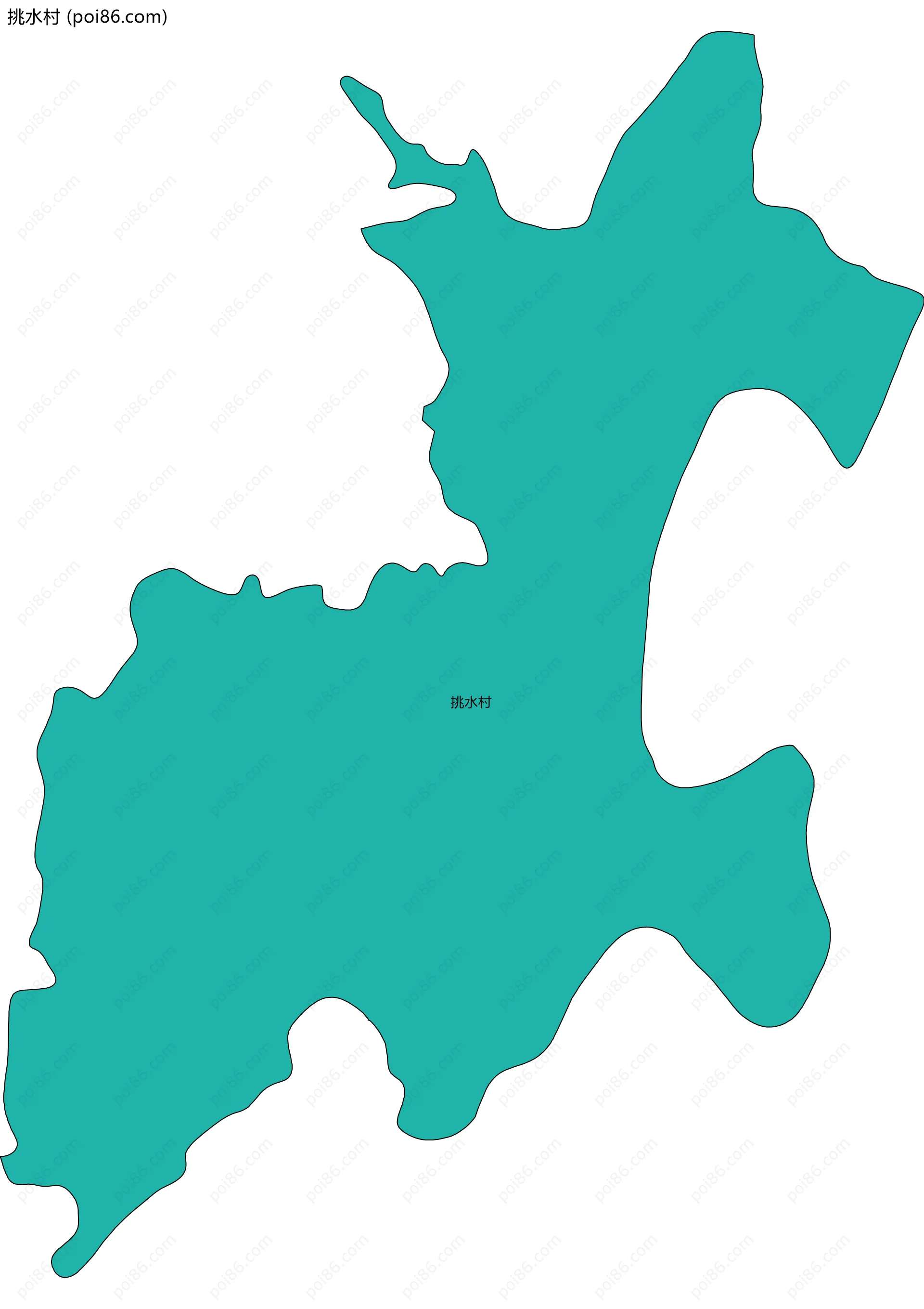 挑水村边界地图