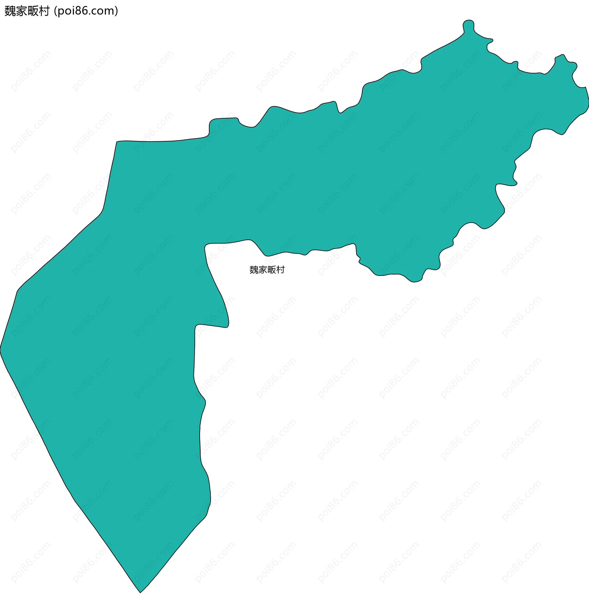 魏家畈村边界地图