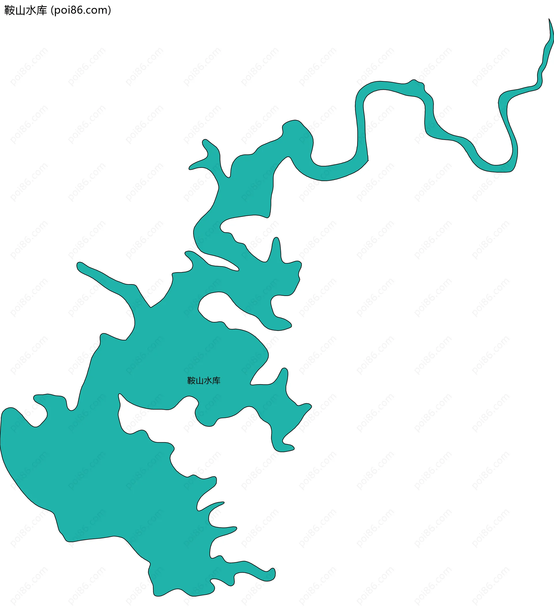 鞍山水库边界地图