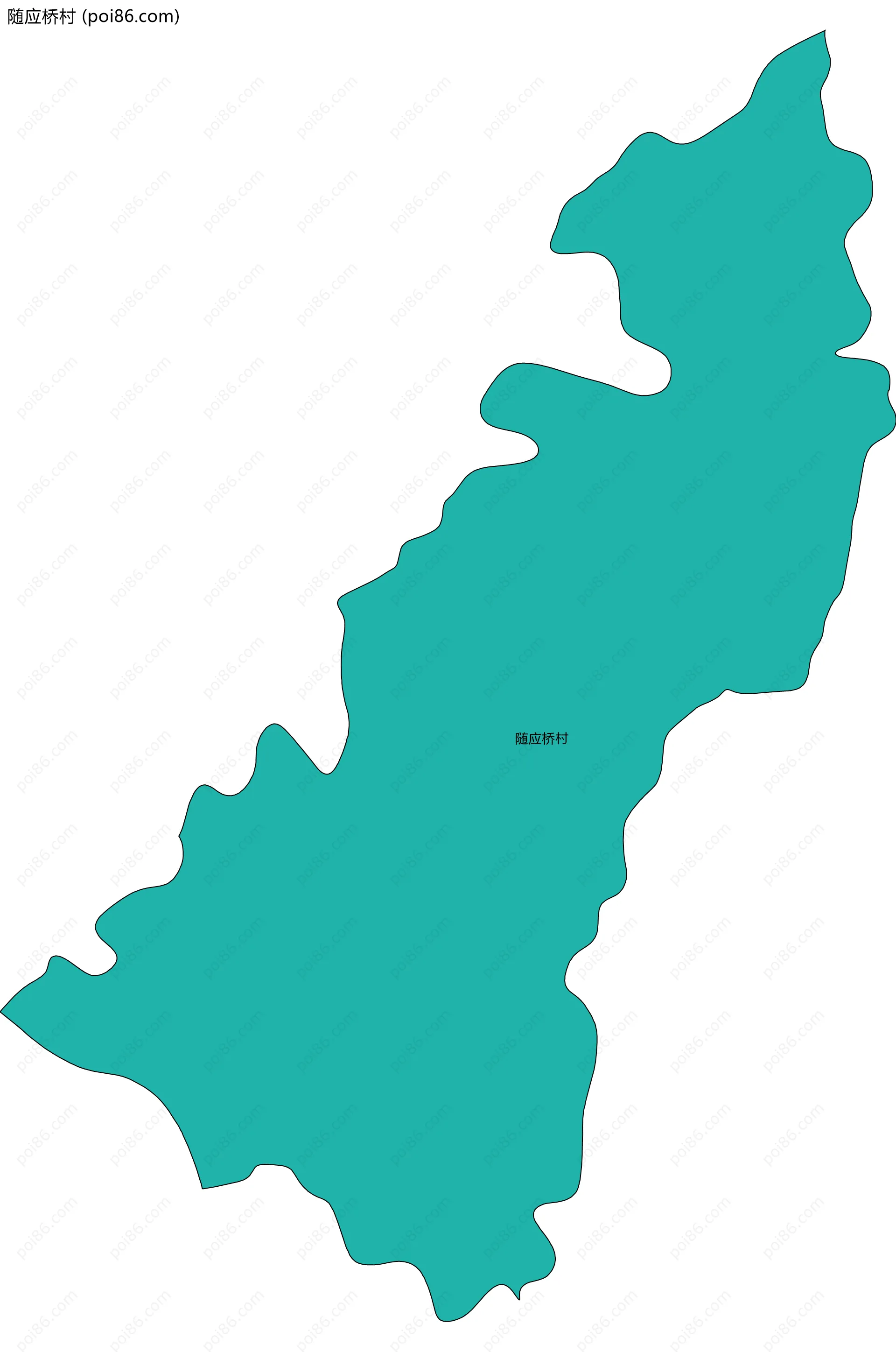 随应桥村边界地图