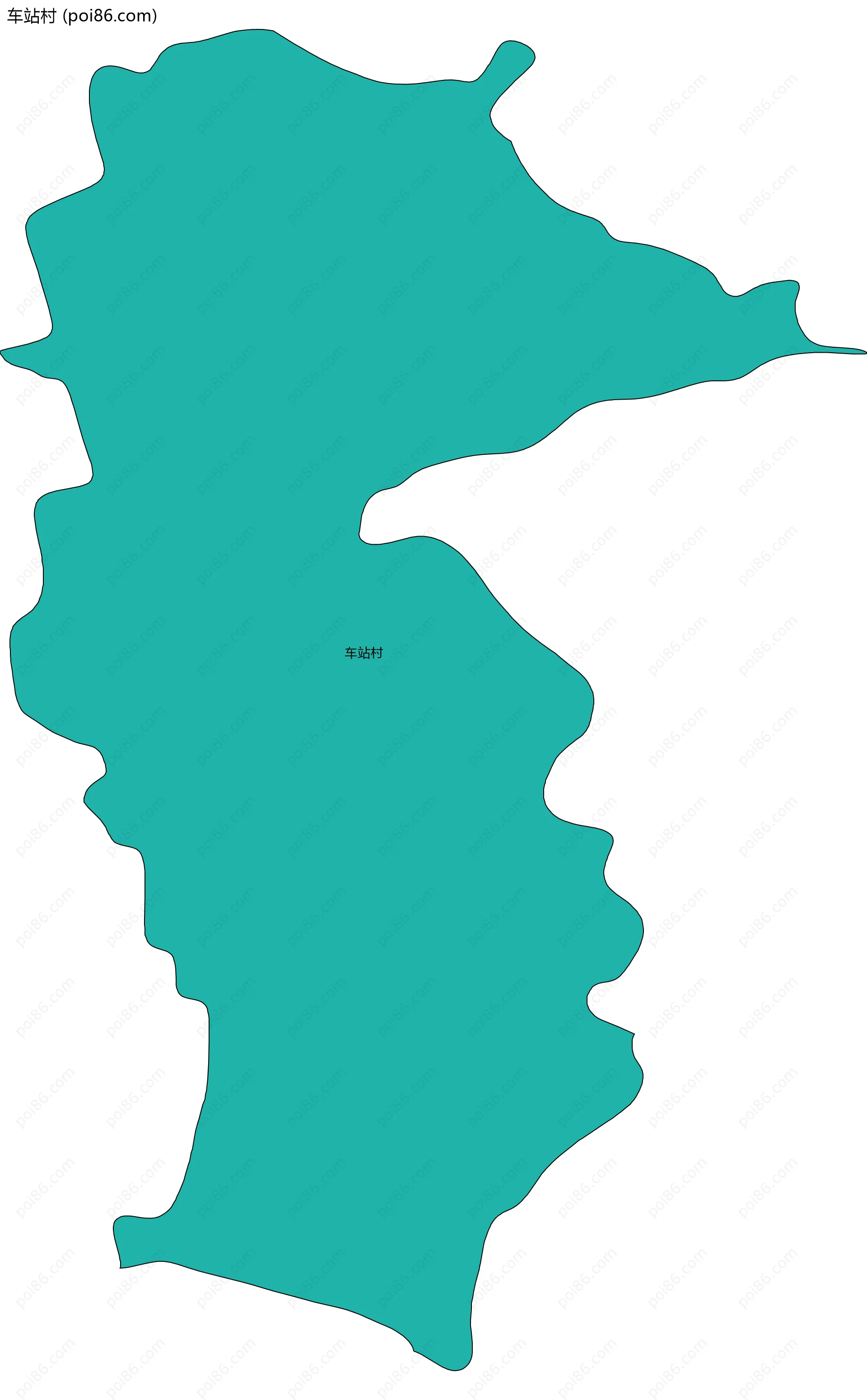 车站村边界地图