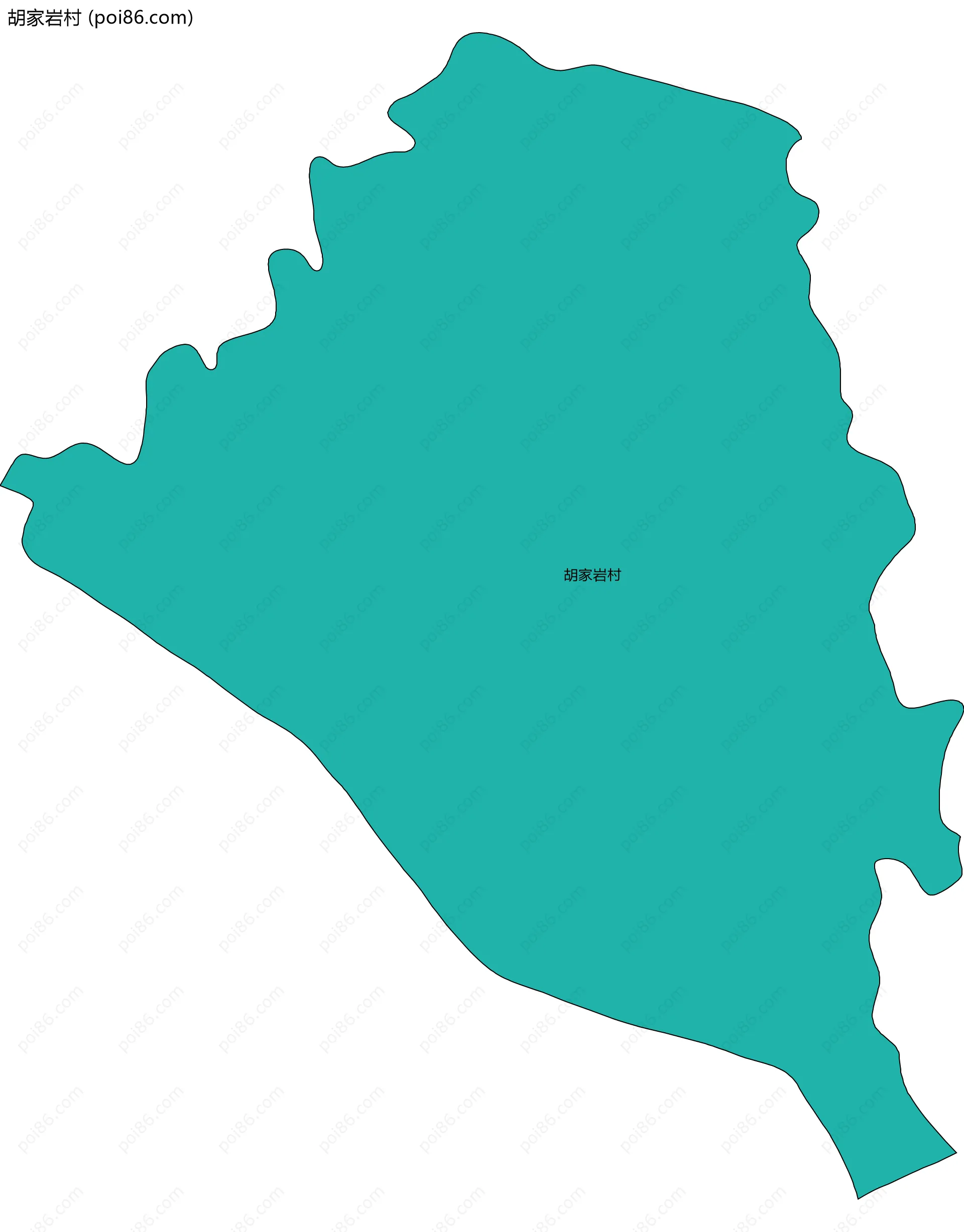 胡家岩村边界地图