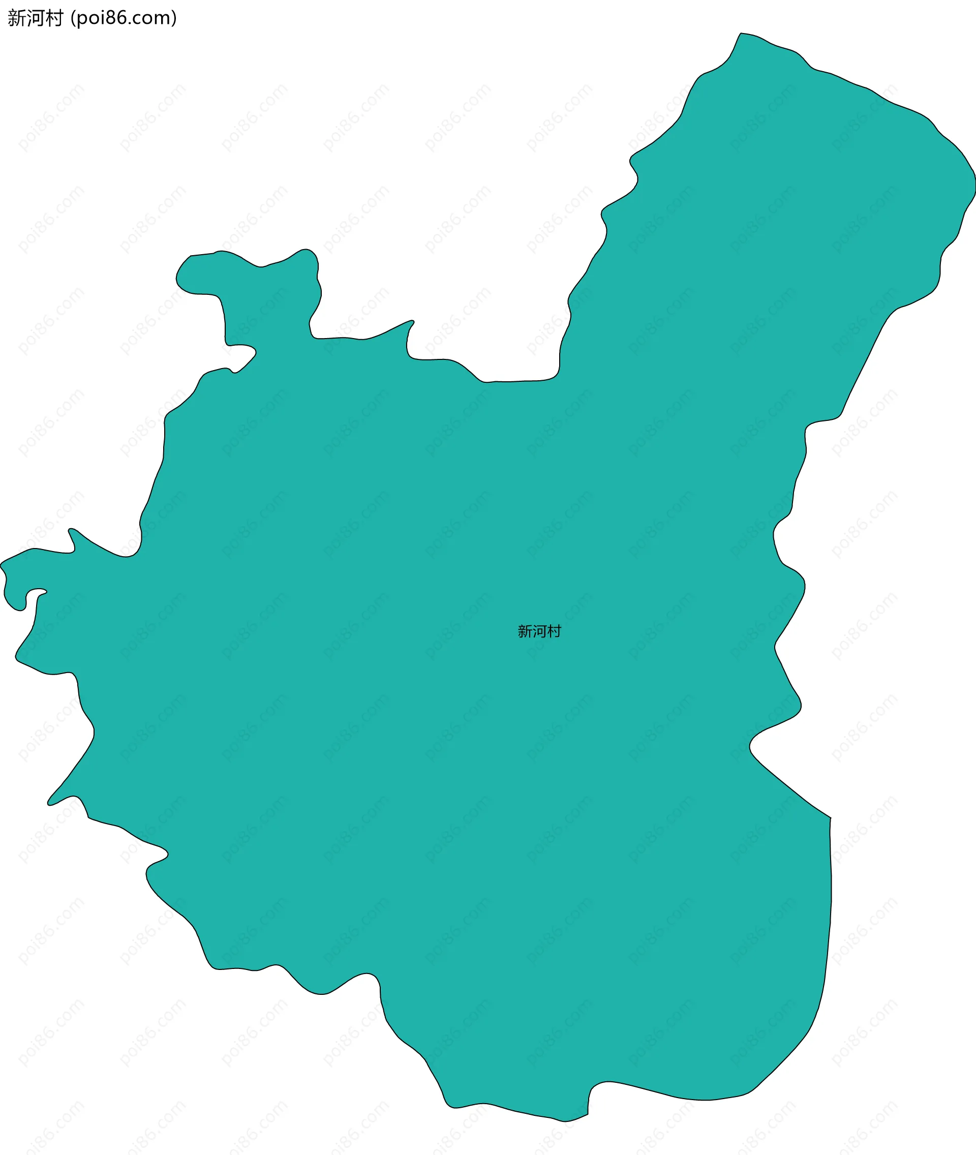 新河村边界地图