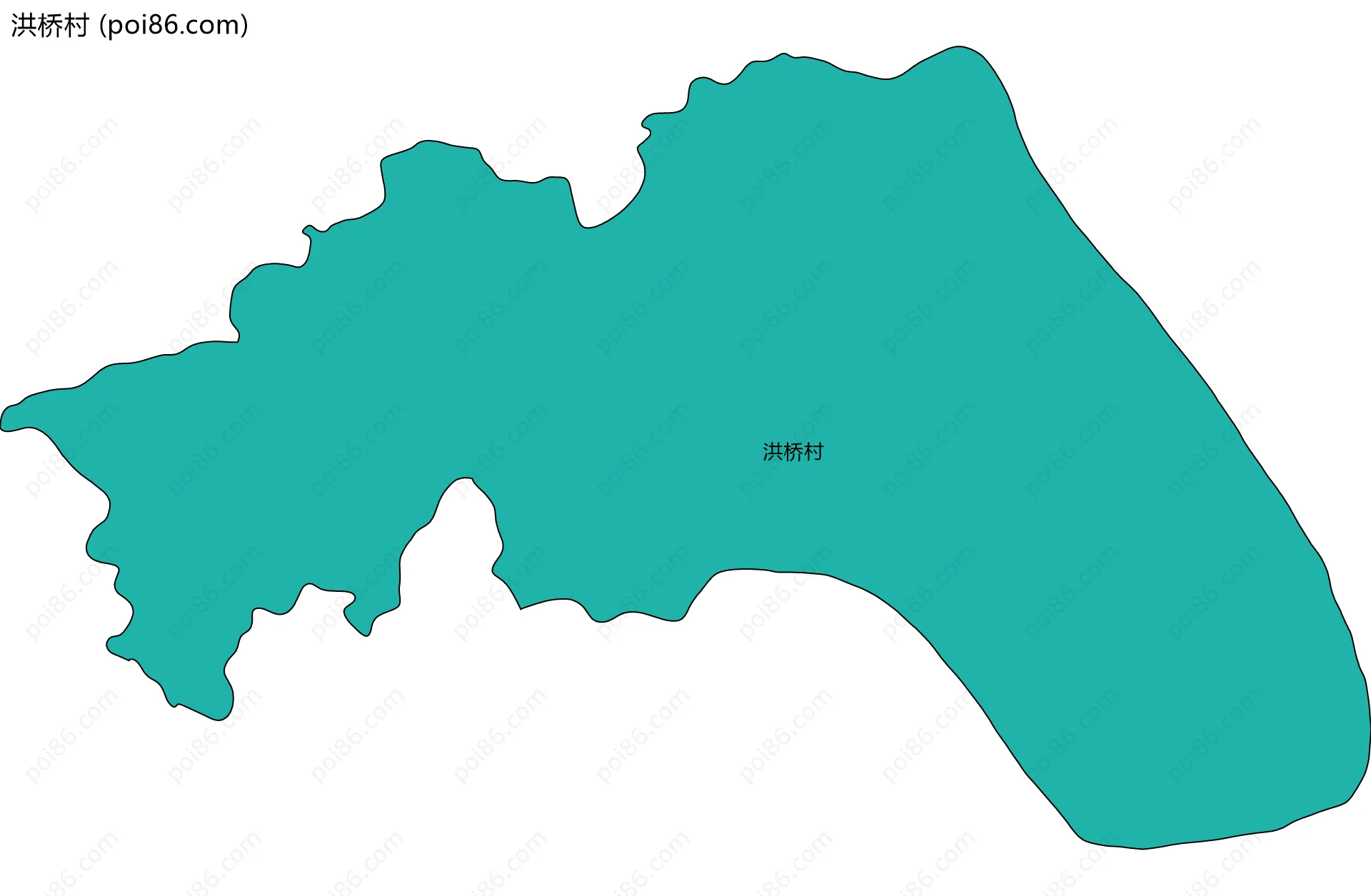 洪桥村边界地图