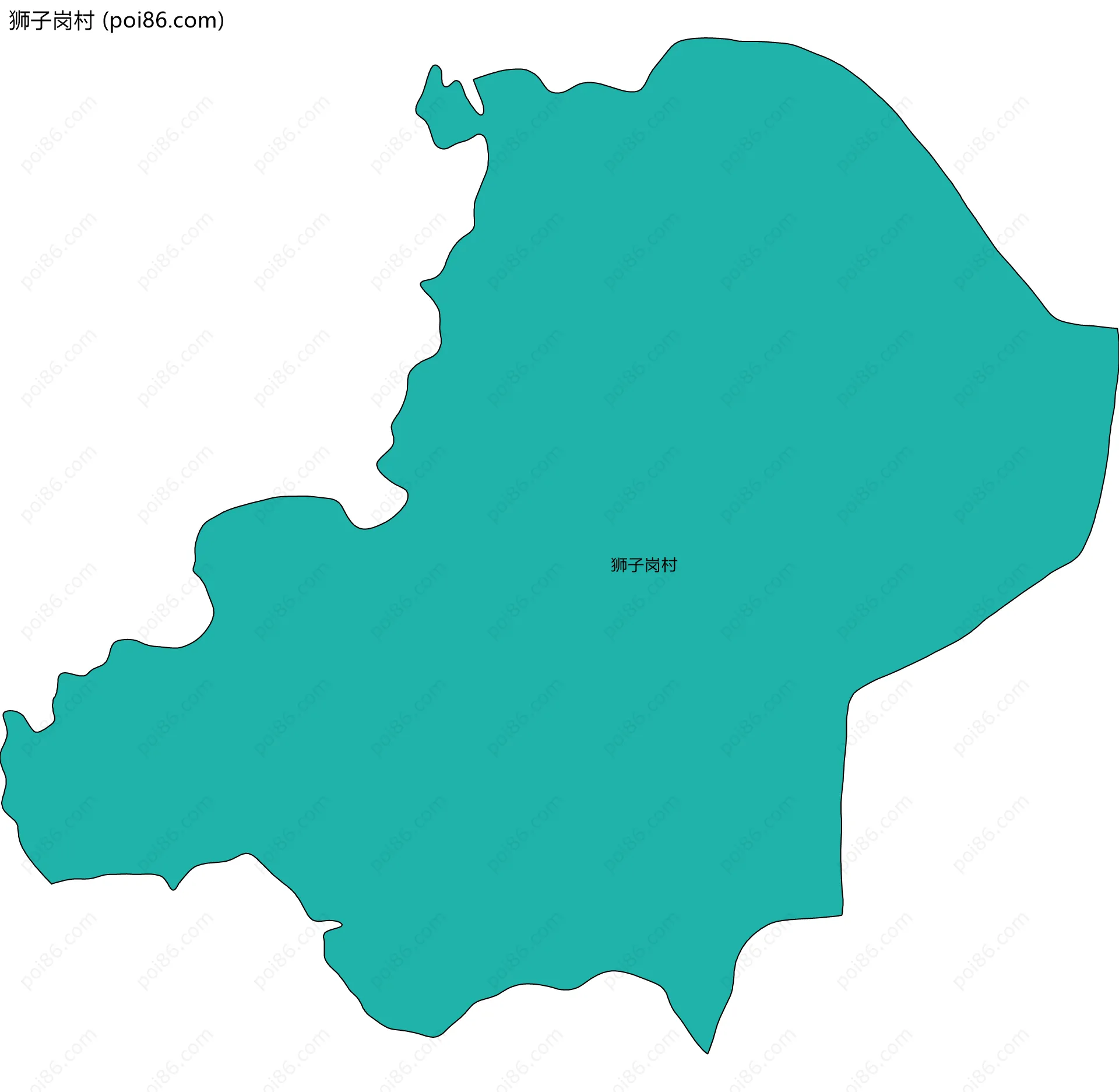 狮子岗村边界地图
