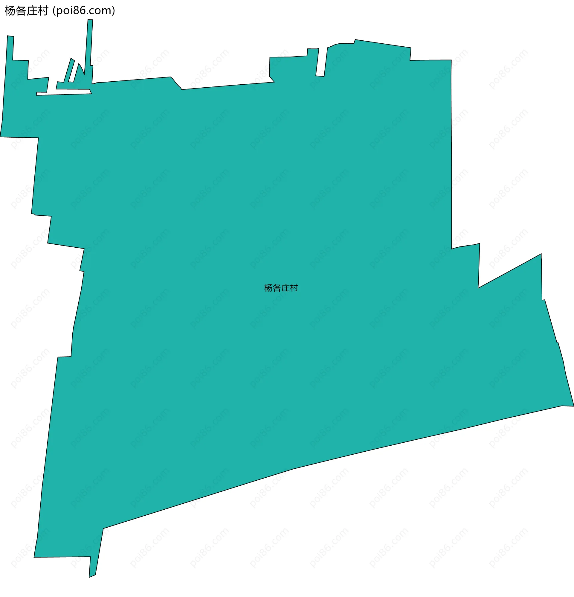 杨各庄村边界地图