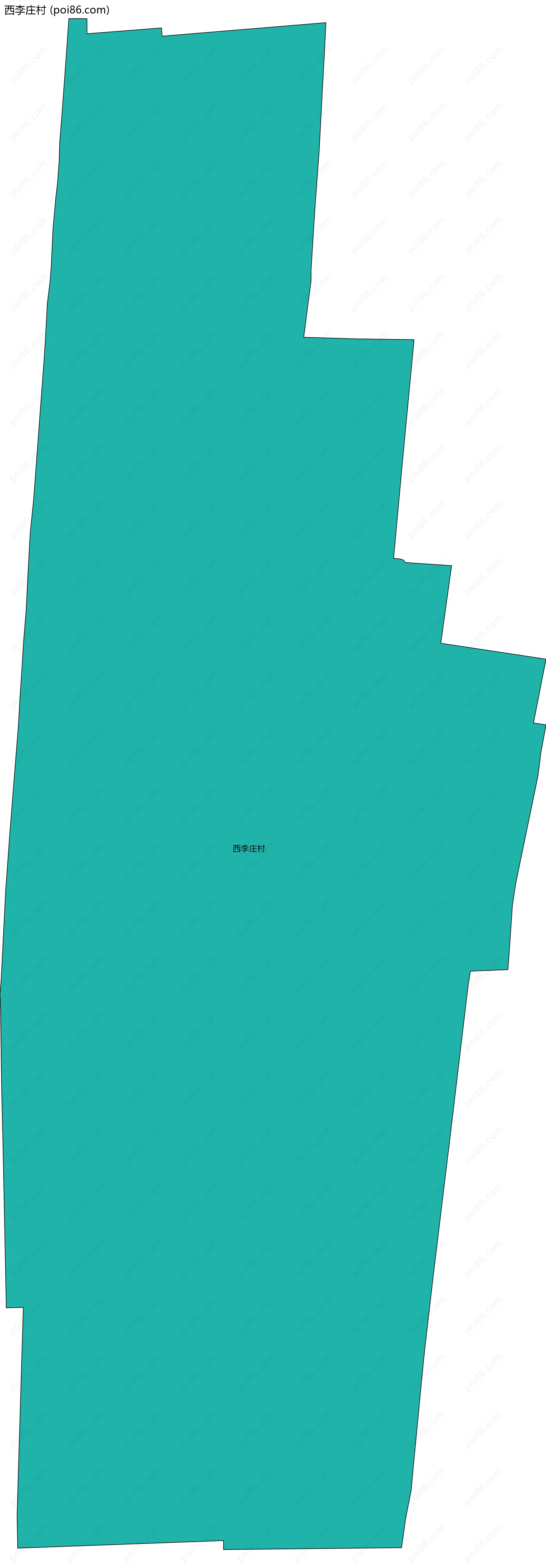 西李庄村边界地图