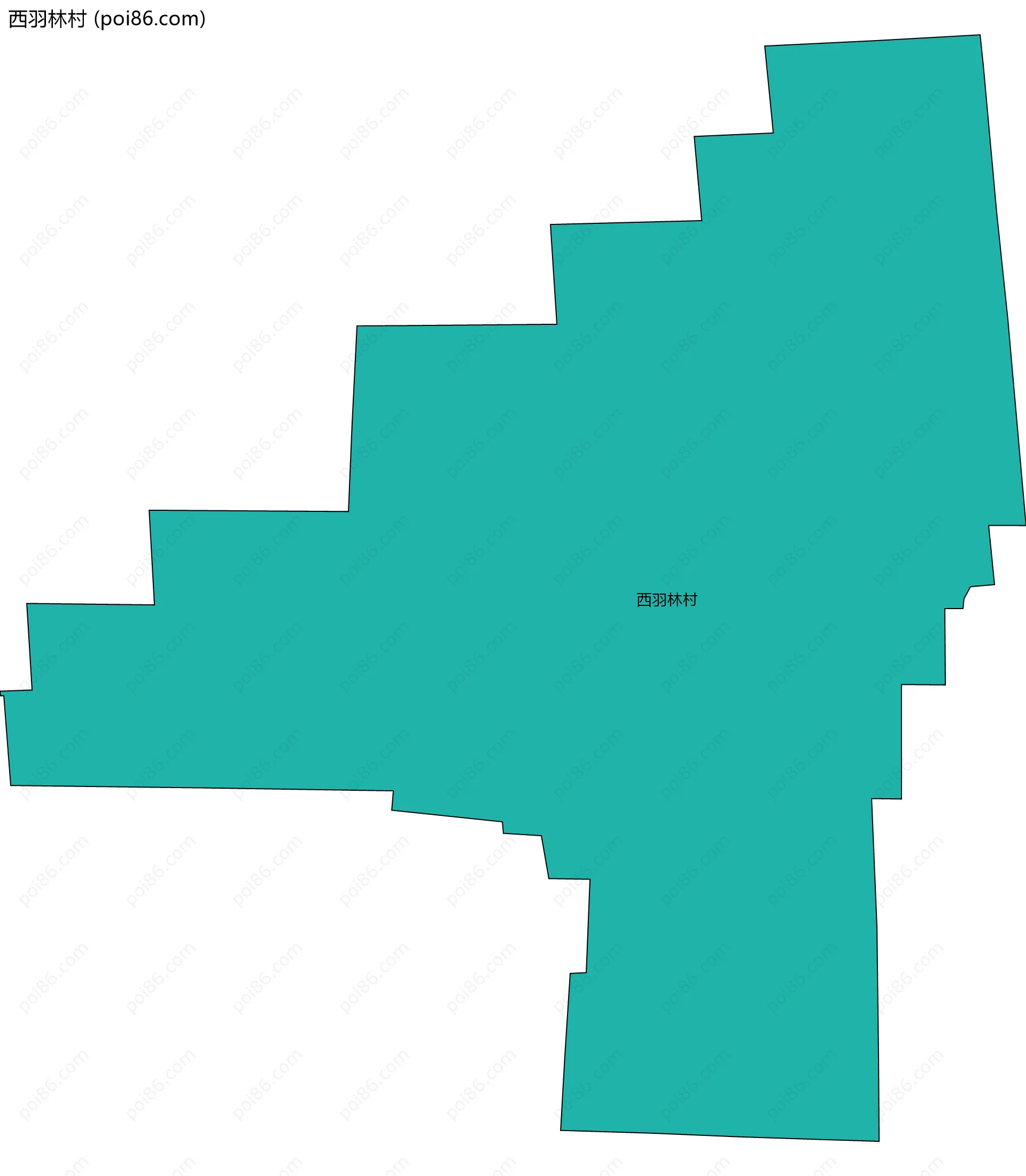 西羽林村边界地图